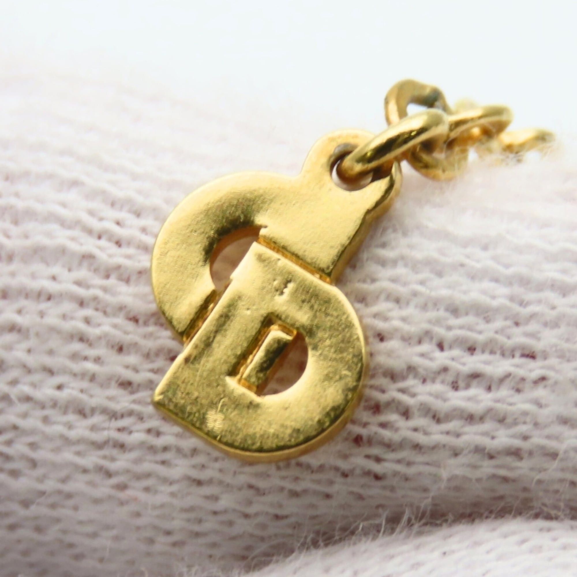 Dior Christian Dior Necklace Logo Rhinestone Gold GP Heart Women's Size ONE SIZE - 10 Thumbnail