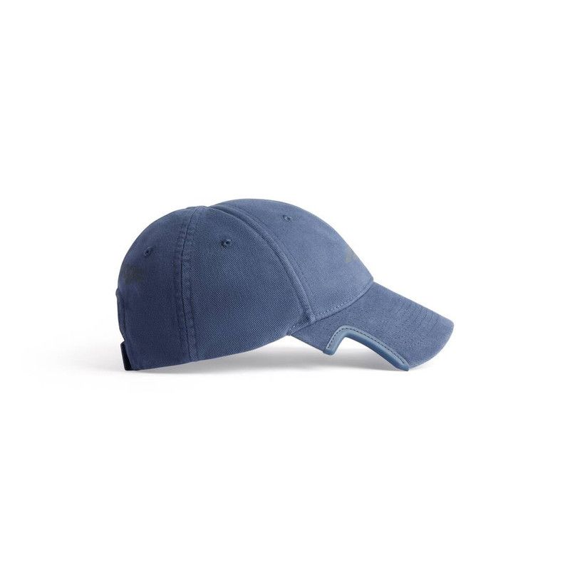 Balenciaga 3b stencil cap in blue Size ONE SIZE - 4 Thumbnail