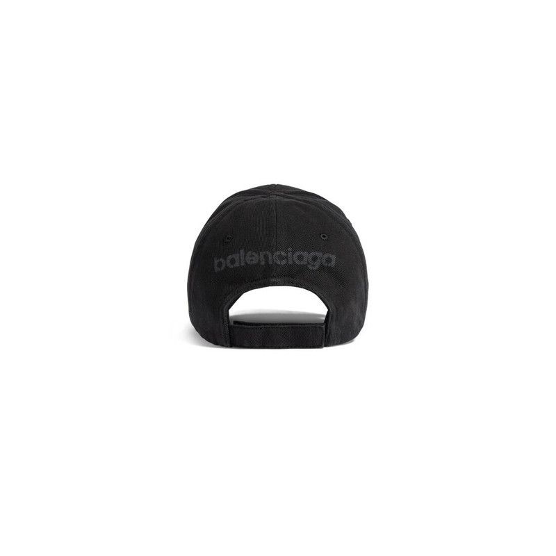 Balenciaga 3b stencil cap in black Size ONE SIZE - 3 Thumbnail