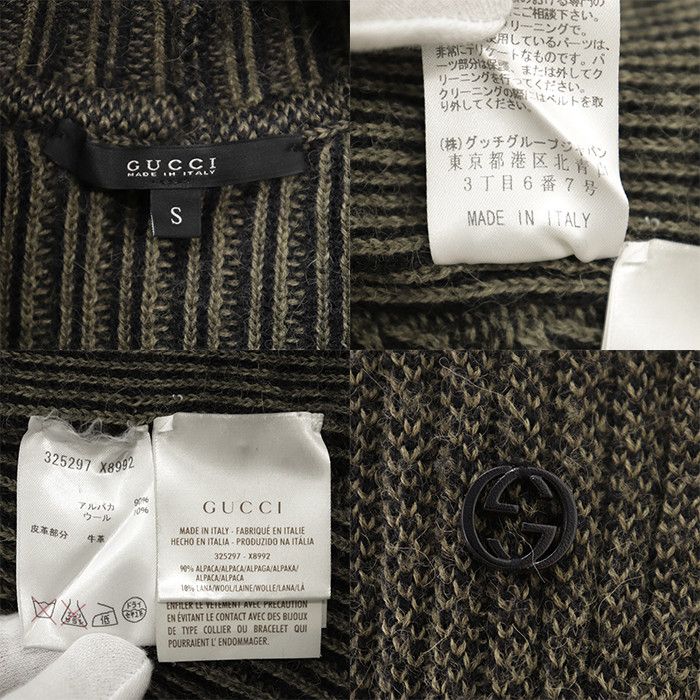 Gucci Gucci Gucci Alpaca Wool Knit Poncho Textile Tops DUTY FREE for USA Size ONE SIZE - 10 Thumbnail