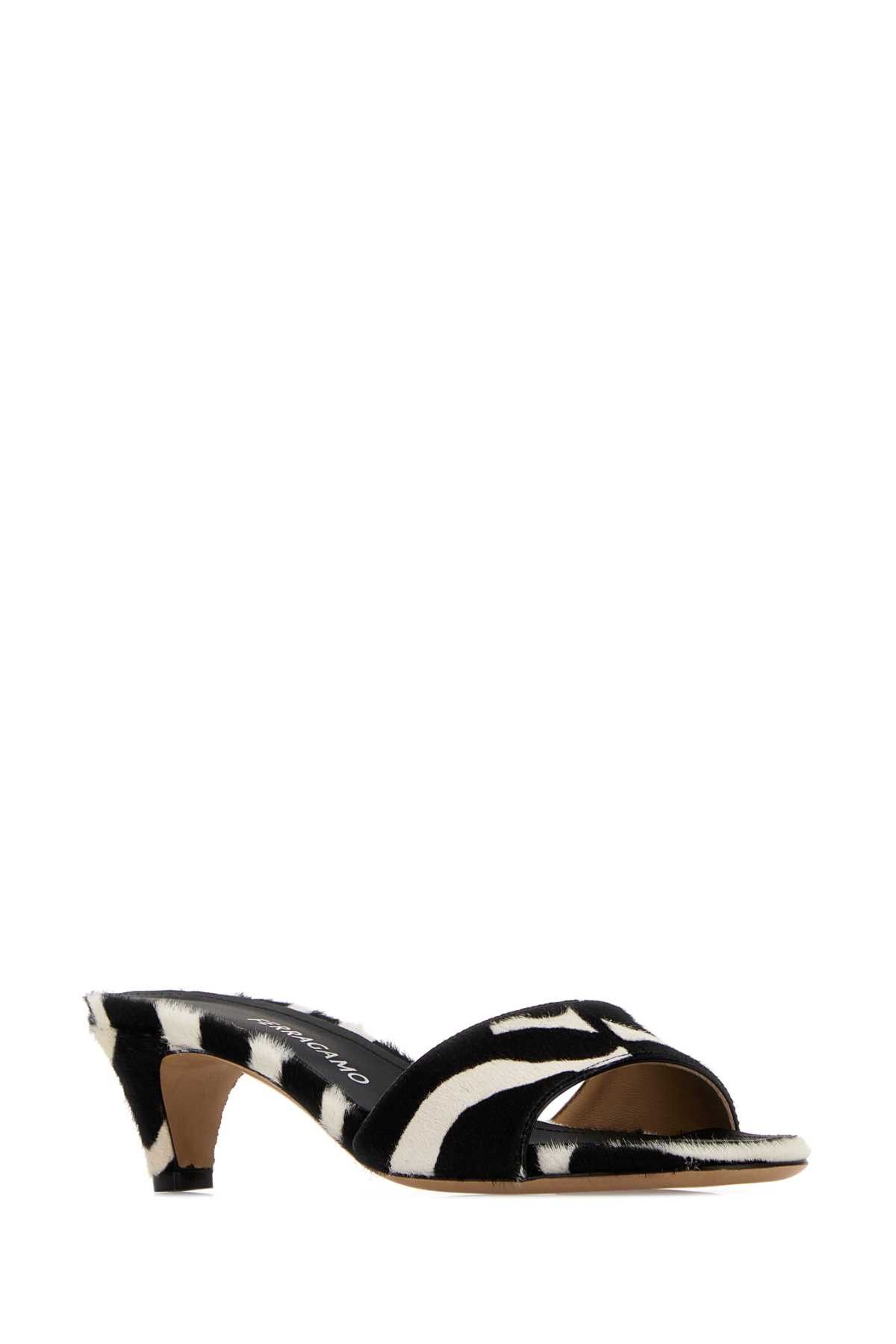 Salvatore Ferragamo Printed Calf Hair Tatiana 40 Mules Size US 10.5 / IT 40.5 - 2 Thumbnail