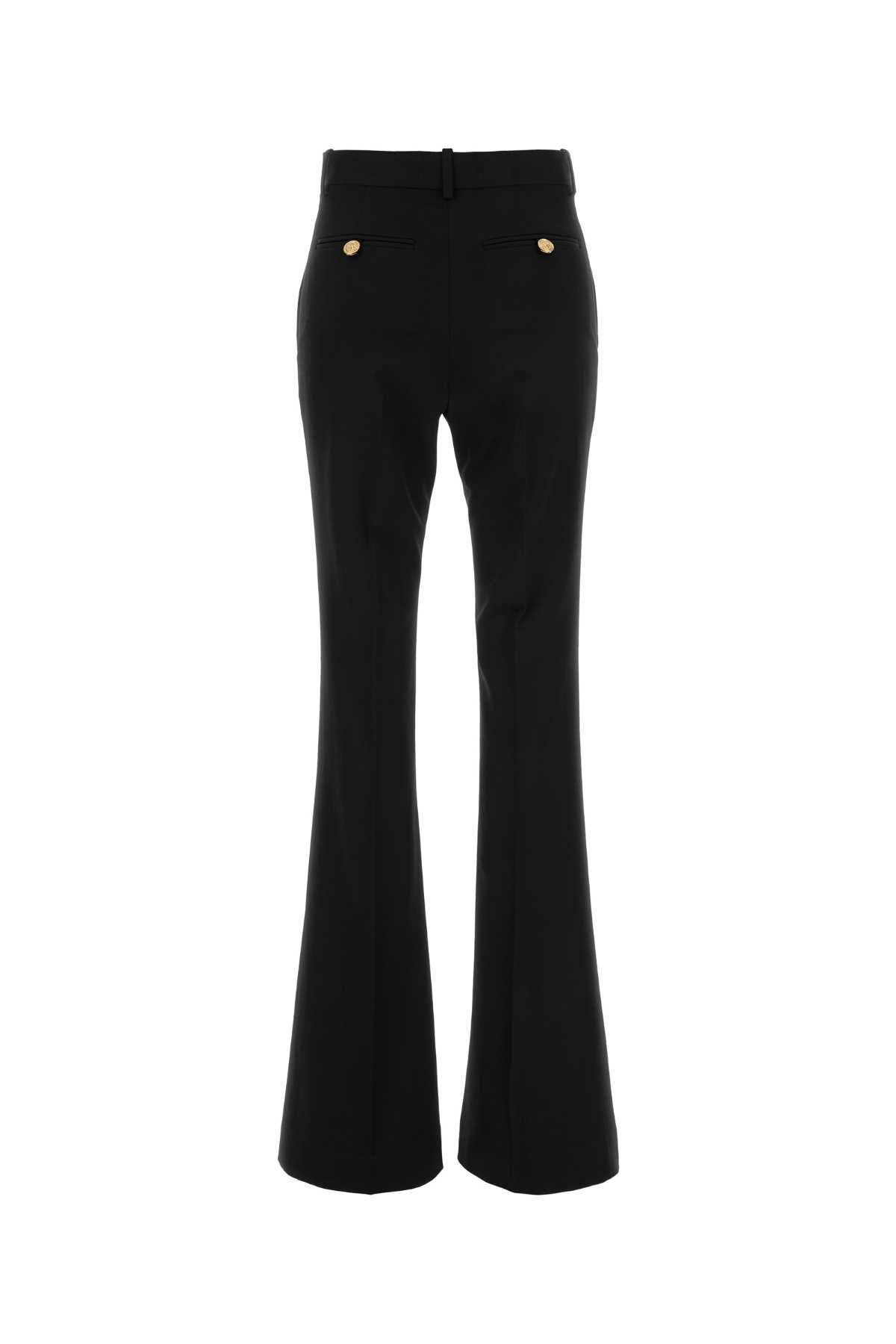 Versace Black Stretch Wool Flared Pant Size 27" / US 4 / IT 40 - 2 Thumbnail