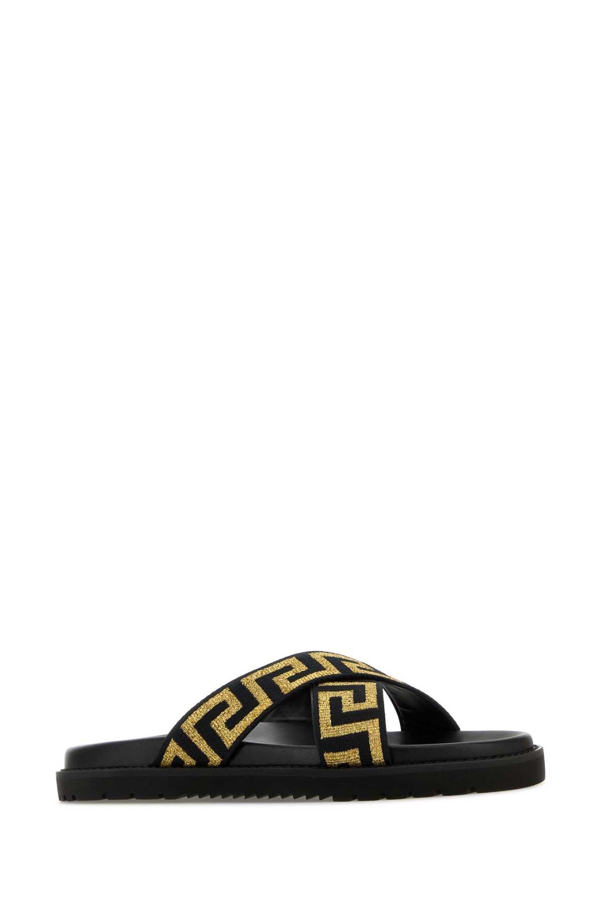 Versace Embroidered Fabric Slippers Size US 7 / EU 40 - 2 Thumbnail