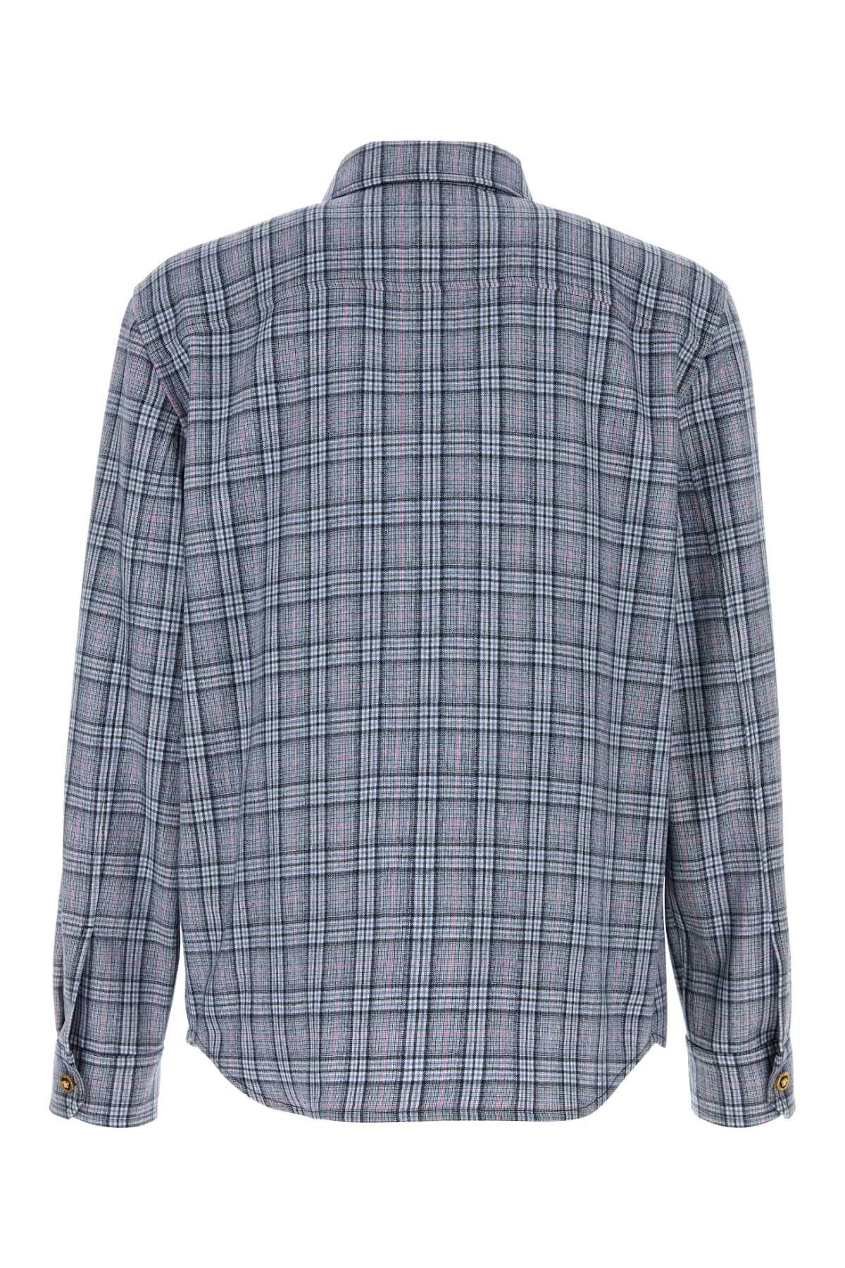 Versace Embroidered Wool Shirt Size US M / EU 48-50 / 2 - 2 Thumbnail