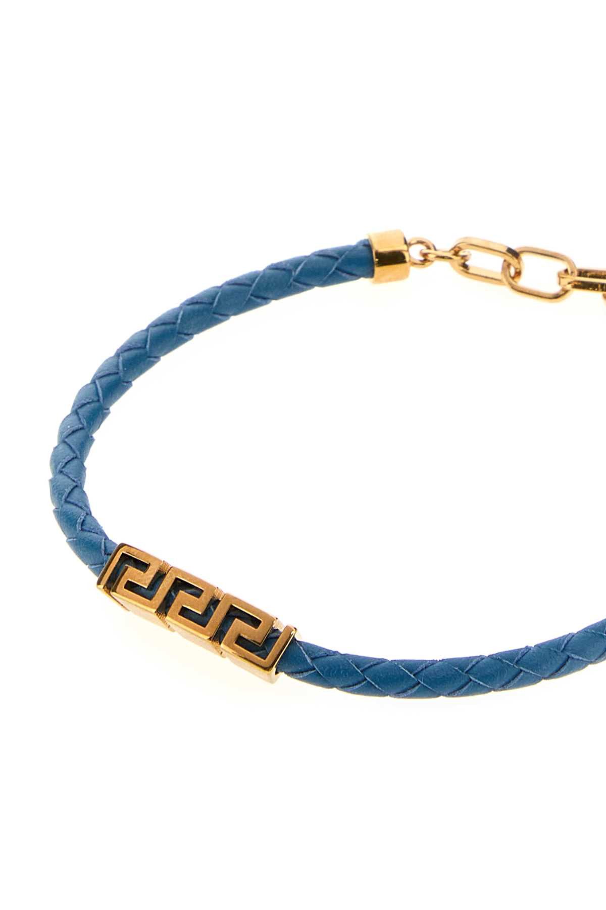 Versace Light Blue Leather Bracelet Size ONE SIZE - 2 Thumbnail