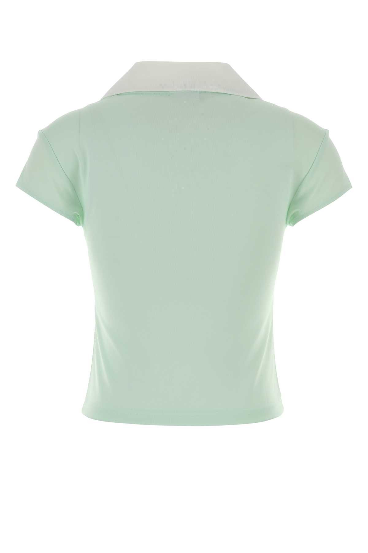 Courreges Mint Green Polyester Polo Shirt Size XS / US 0-2 / IT 36-38 - 2 Thumbnail