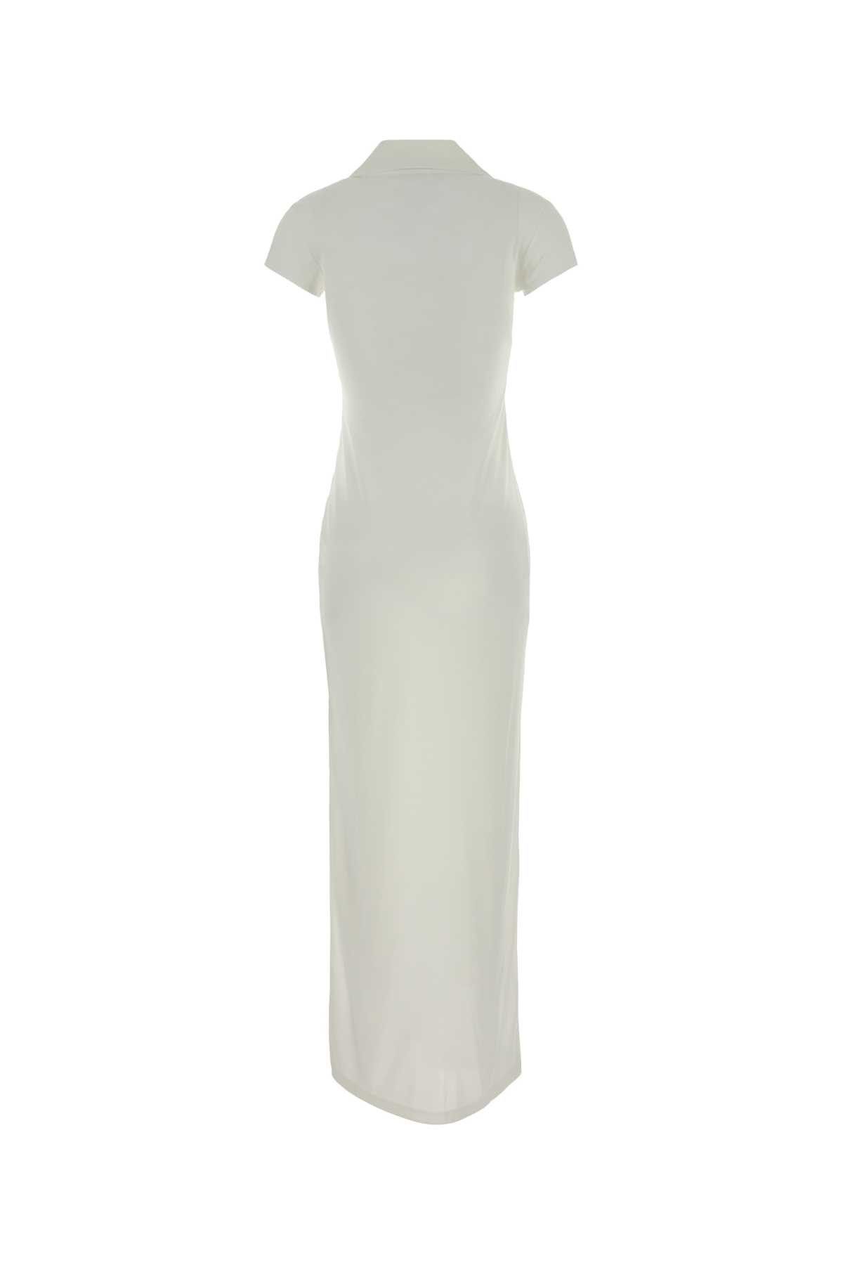 Courreges White Polyester Polo Dress Size M / US 6-8 / IT 42-44 - 2 Thumbnail