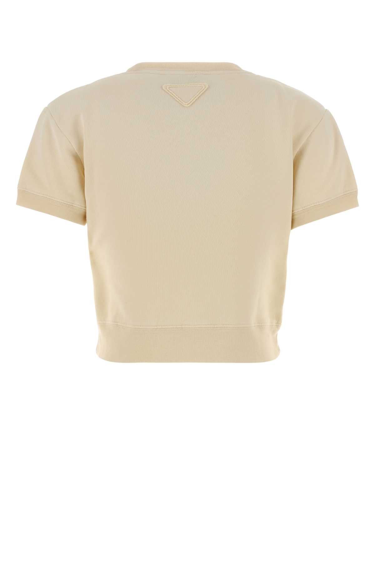 Prada Pastel Yellow Cotton T-Shirt Size S / US 4 / IT 40 - 2 Thumbnail