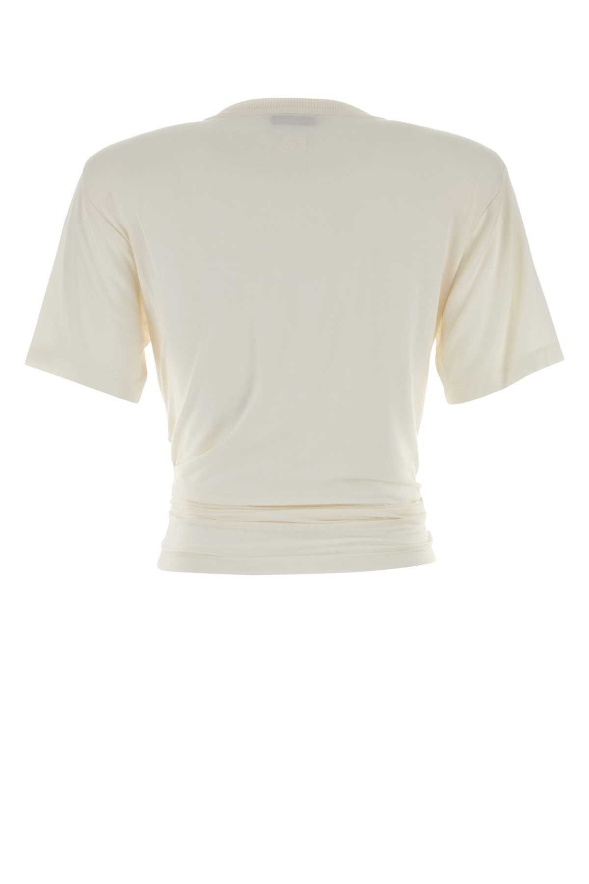 White Stretch Cirulose T-Shirt