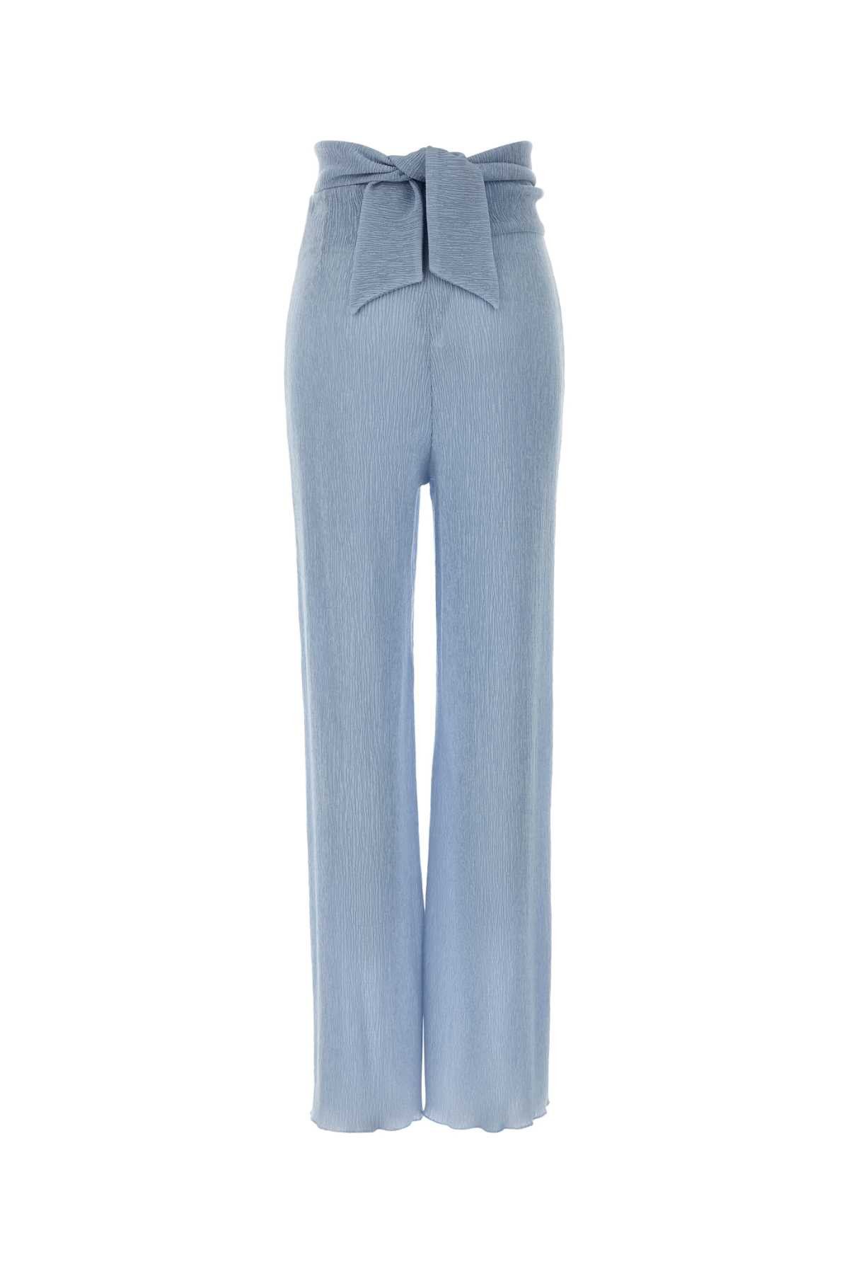 Magda Butrym Light Blue Stretch Lyocell Blend Pant Size 28" / US 6 / IT 42 - 2 Thumbnail