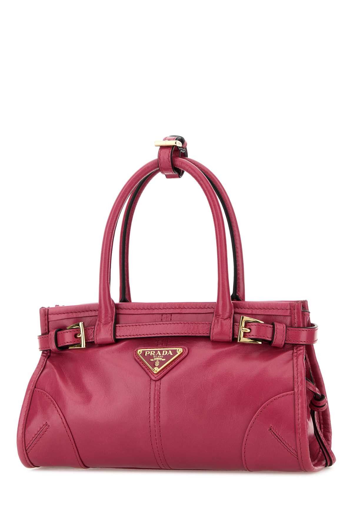 Prada Fuchsia Leather Mini Prada Bonnie Handbag Size ONE SIZE - 2 Thumbnail