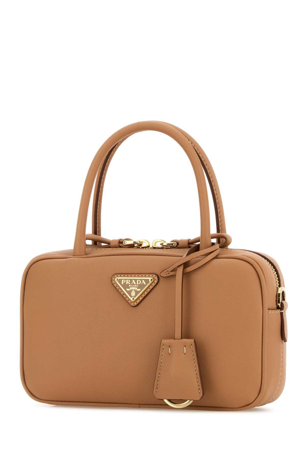 Prada Peach Leather Handbag Size ONE SIZE - 2 Thumbnail