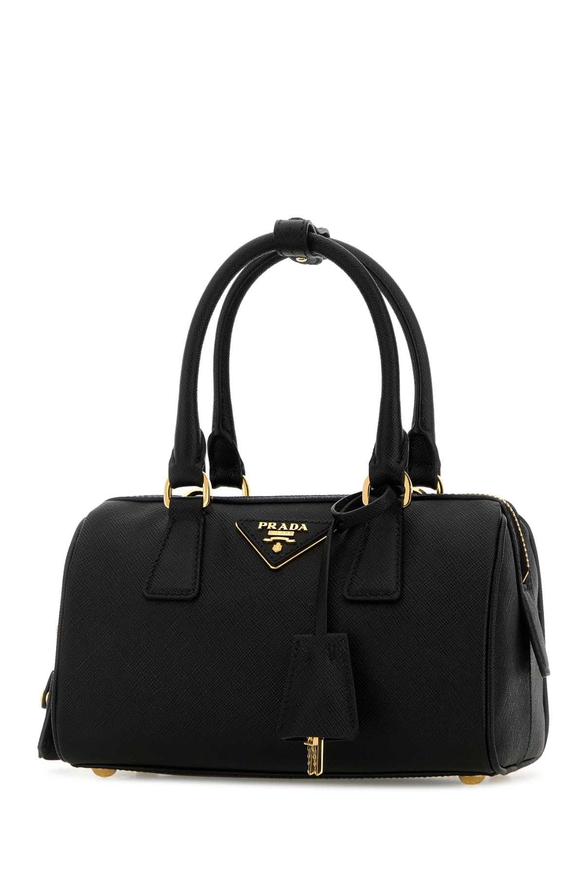 Prada Black Leather Handbag Size ONE SIZE - 2 Thumbnail