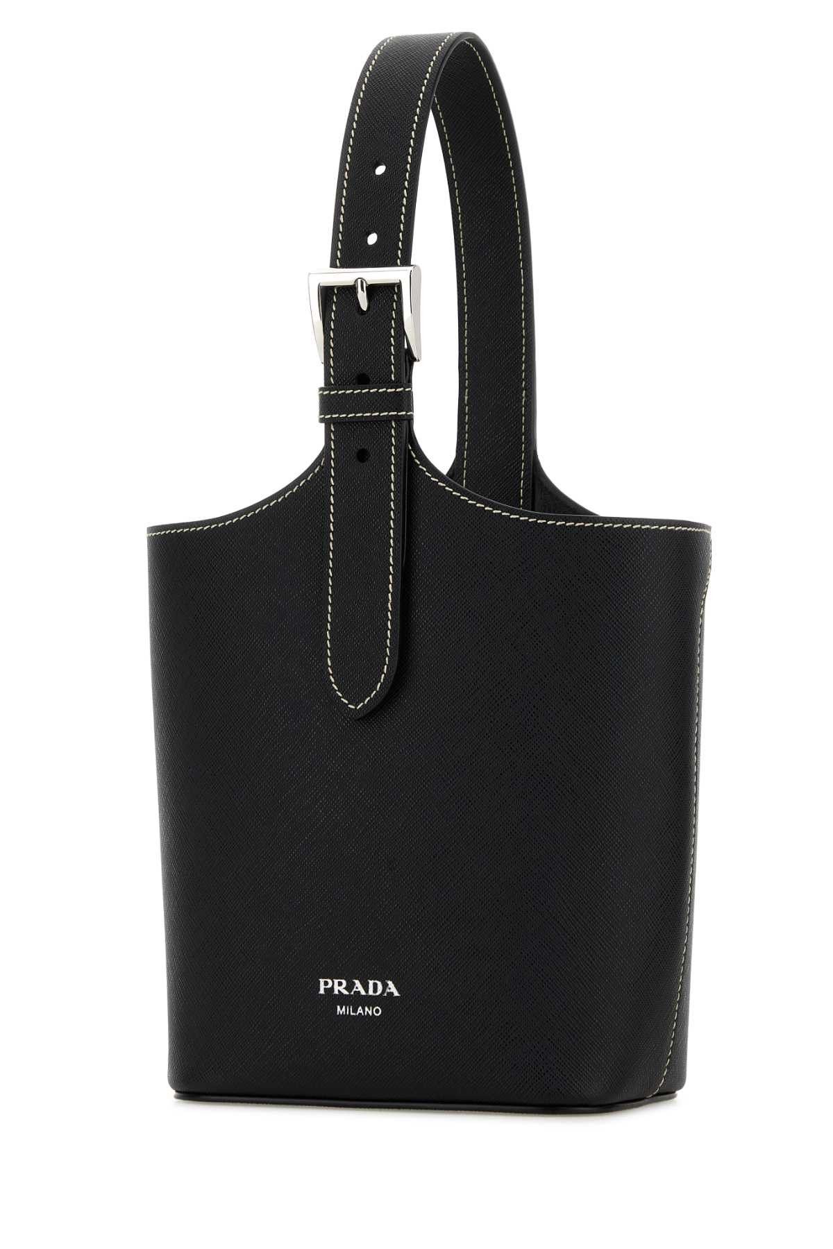 Prada Black Leather Shoulder Bag Size ONE SIZE - 2 Thumbnail