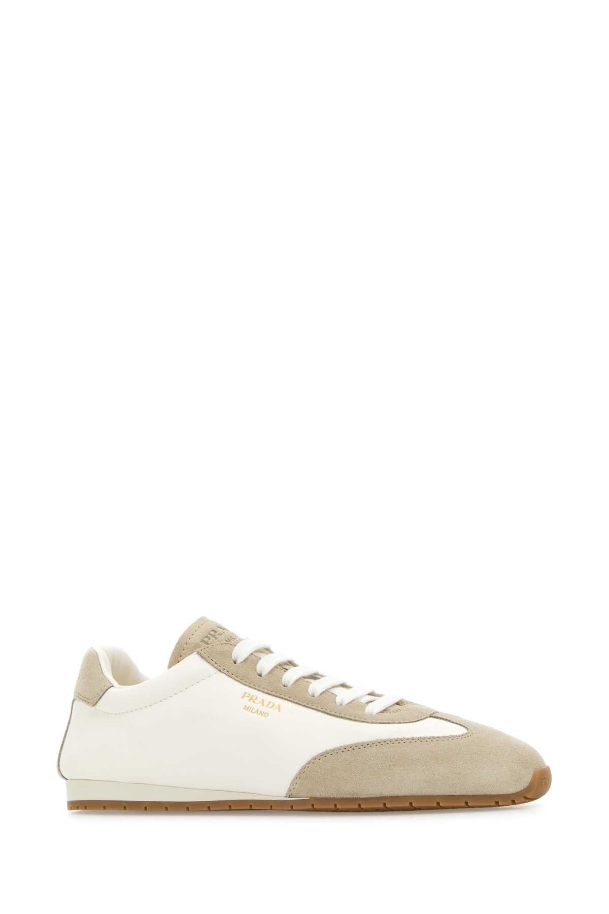 Prada Two-Tone Nappa Leather And Suede Sneakers Size US 10 / IT 40 - 2 Thumbnail