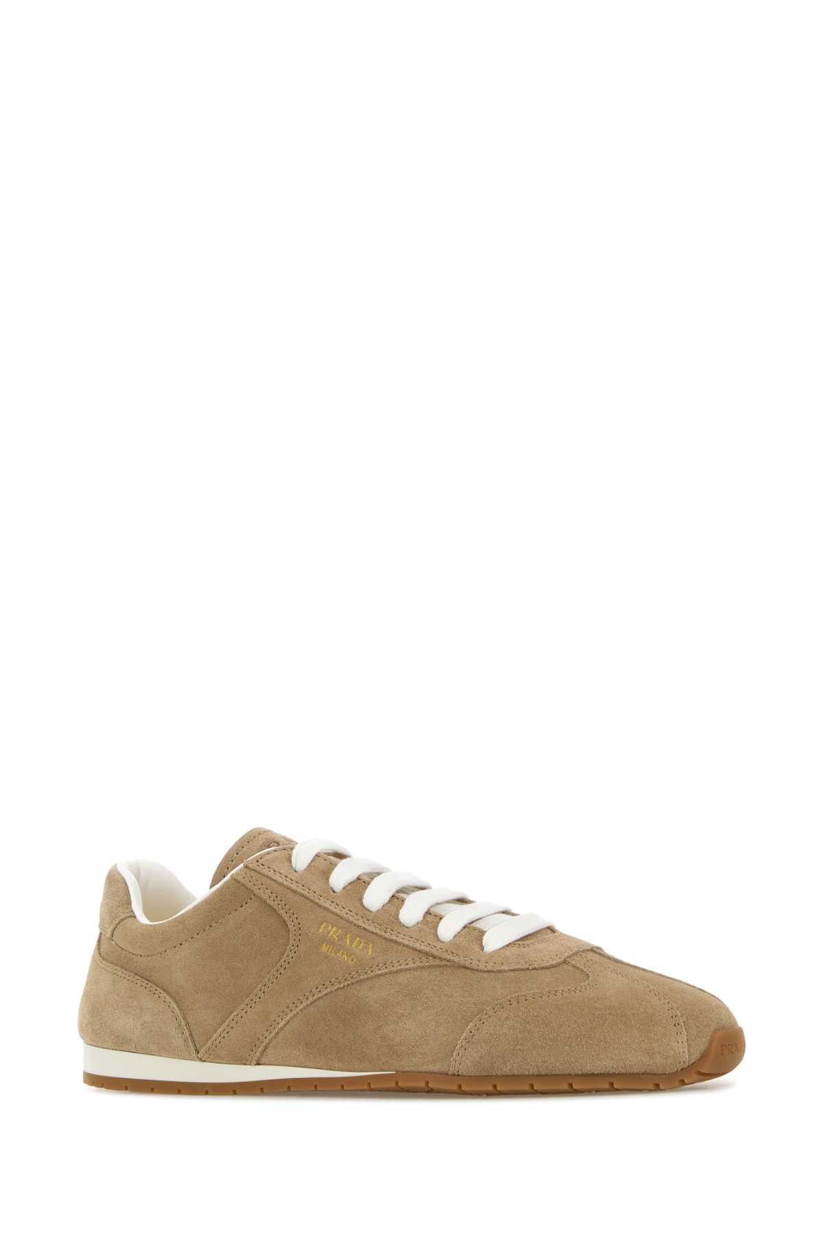 Prada Beige Suede Sneakers Size US 6 / IT 36 - 2 Thumbnail