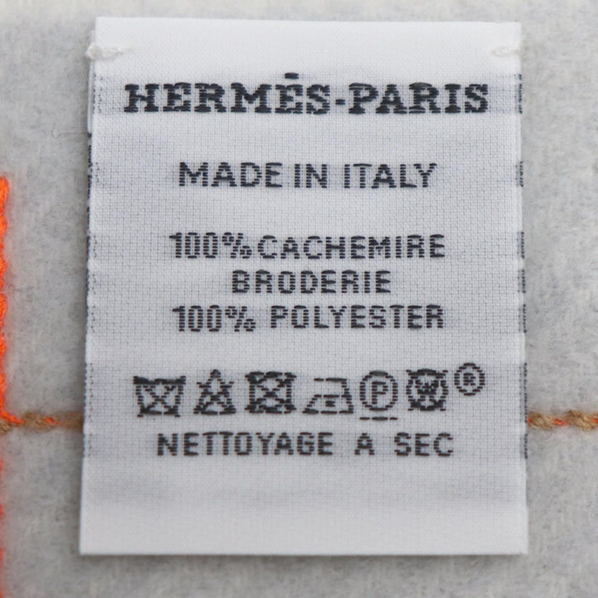 Hermes HERMES Grand Blode Berline Scarf Gray Gris du Nord H259149S 01 Women's Size ONE SIZE - 4 Thumbnail