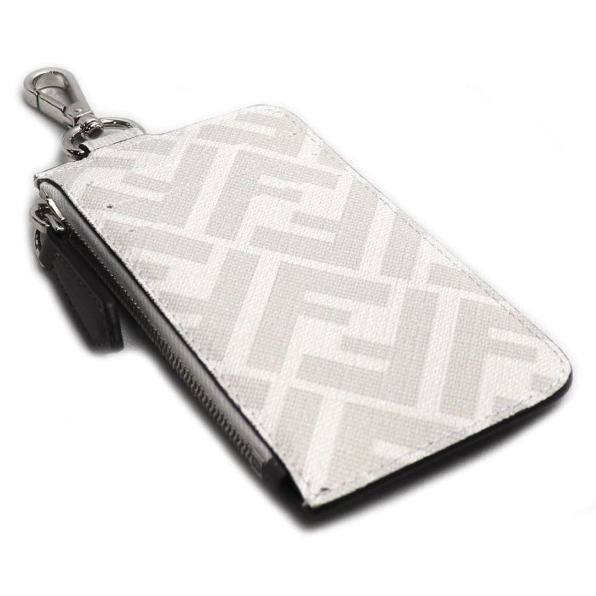 Fendi FENDI Zucca Business Card Case, Wallet, Coin Gray, White, Red, 7M0343, Men's Size ONE SIZE - 2 Thumbnail