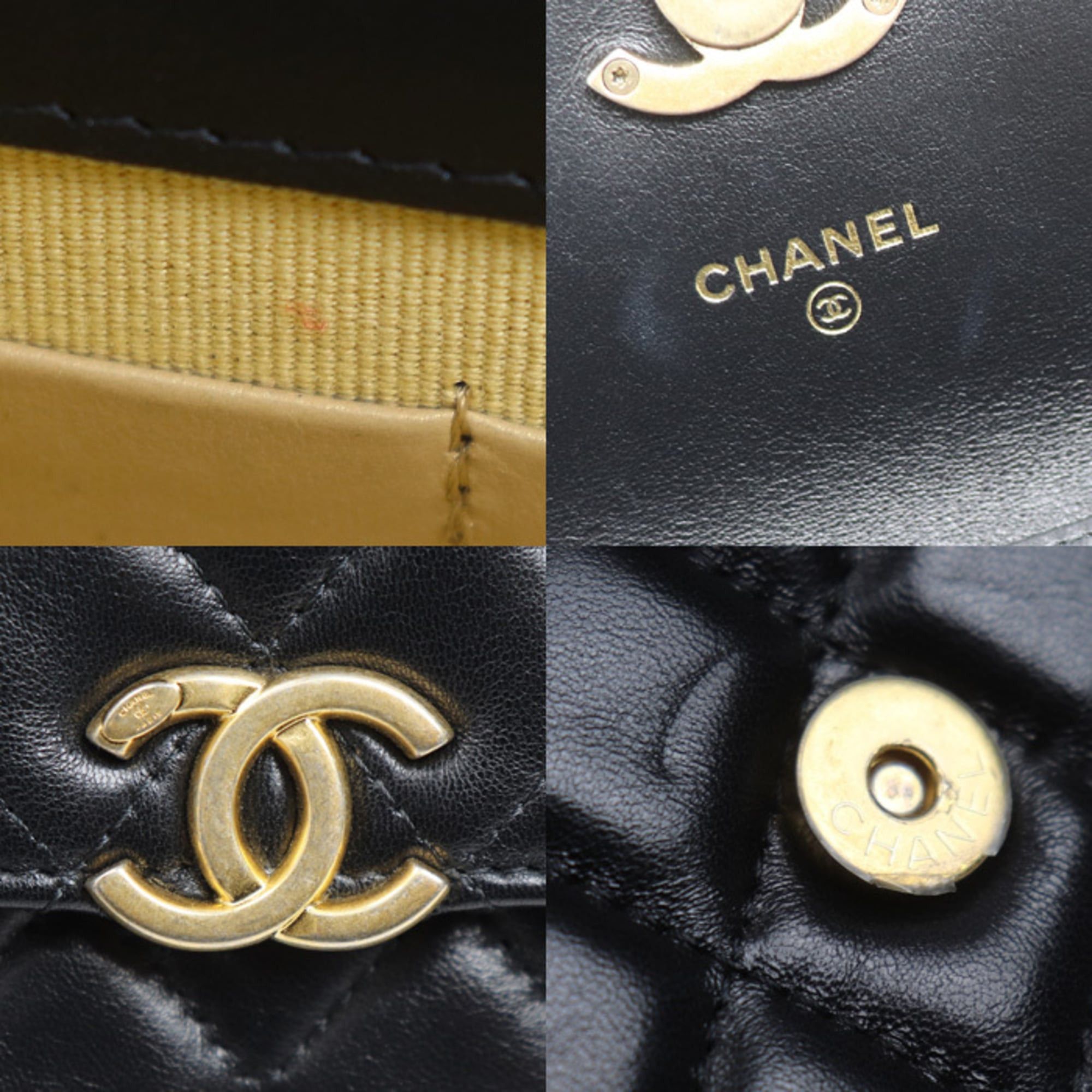 Chanel CHANEL Matelasse Flap Phone Holder Shoulder Bag, Black, AP3106, Women's Size ONE SIZE - 6 Thumbnail
