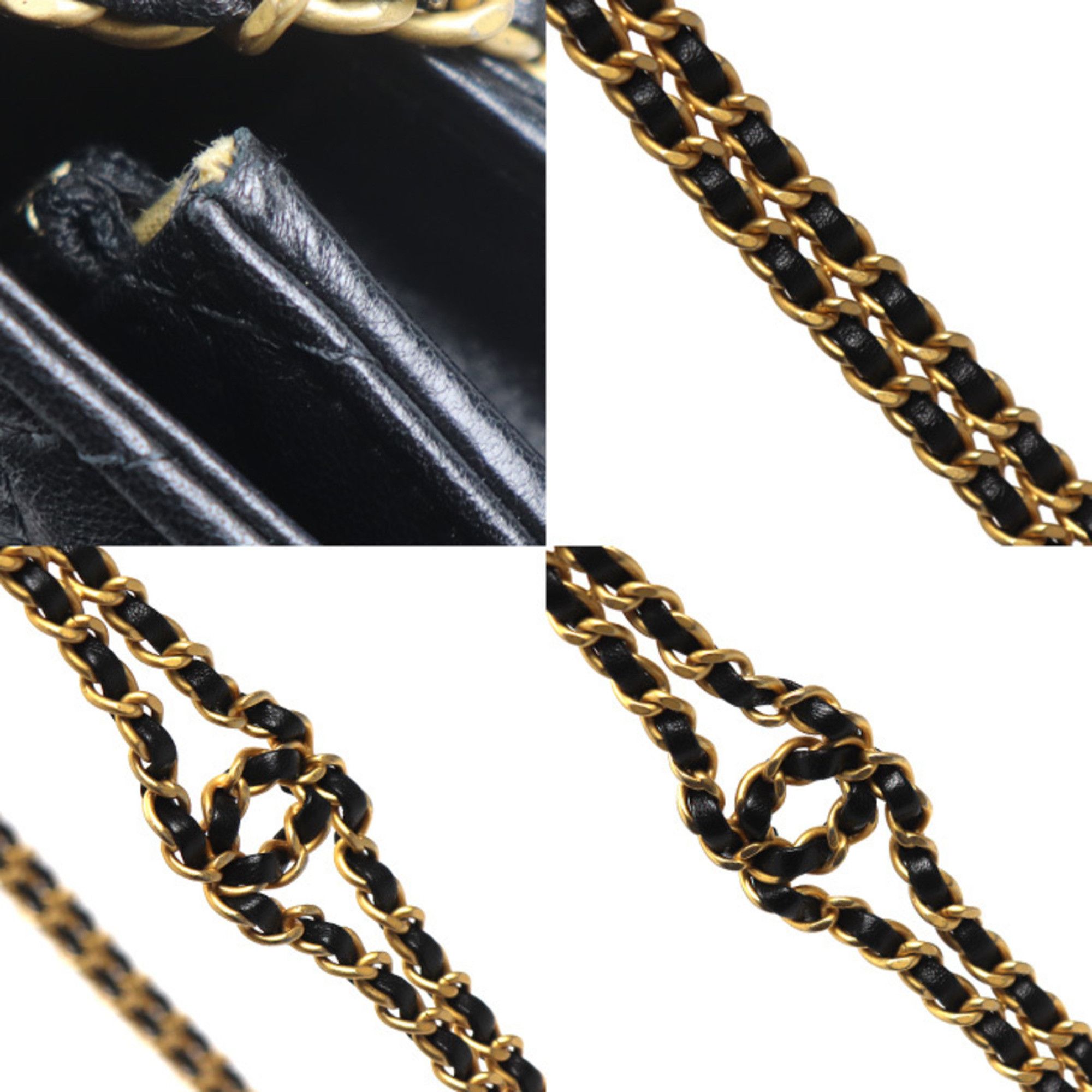 Chanel CHANEL Matelasse Flap Phone Holder Shoulder Bag, Black, AP3106, Women's Size ONE SIZE - 7 Thumbnail