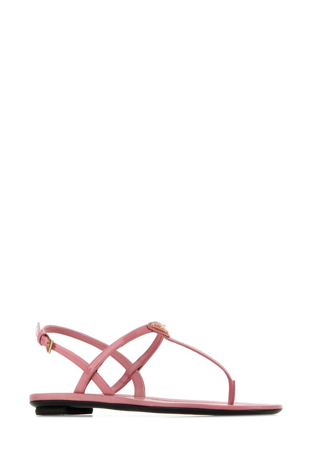 Prada Pink Leather Thong Sandals Size US 6.5 / IT 36.5 - 2 Thumbnail