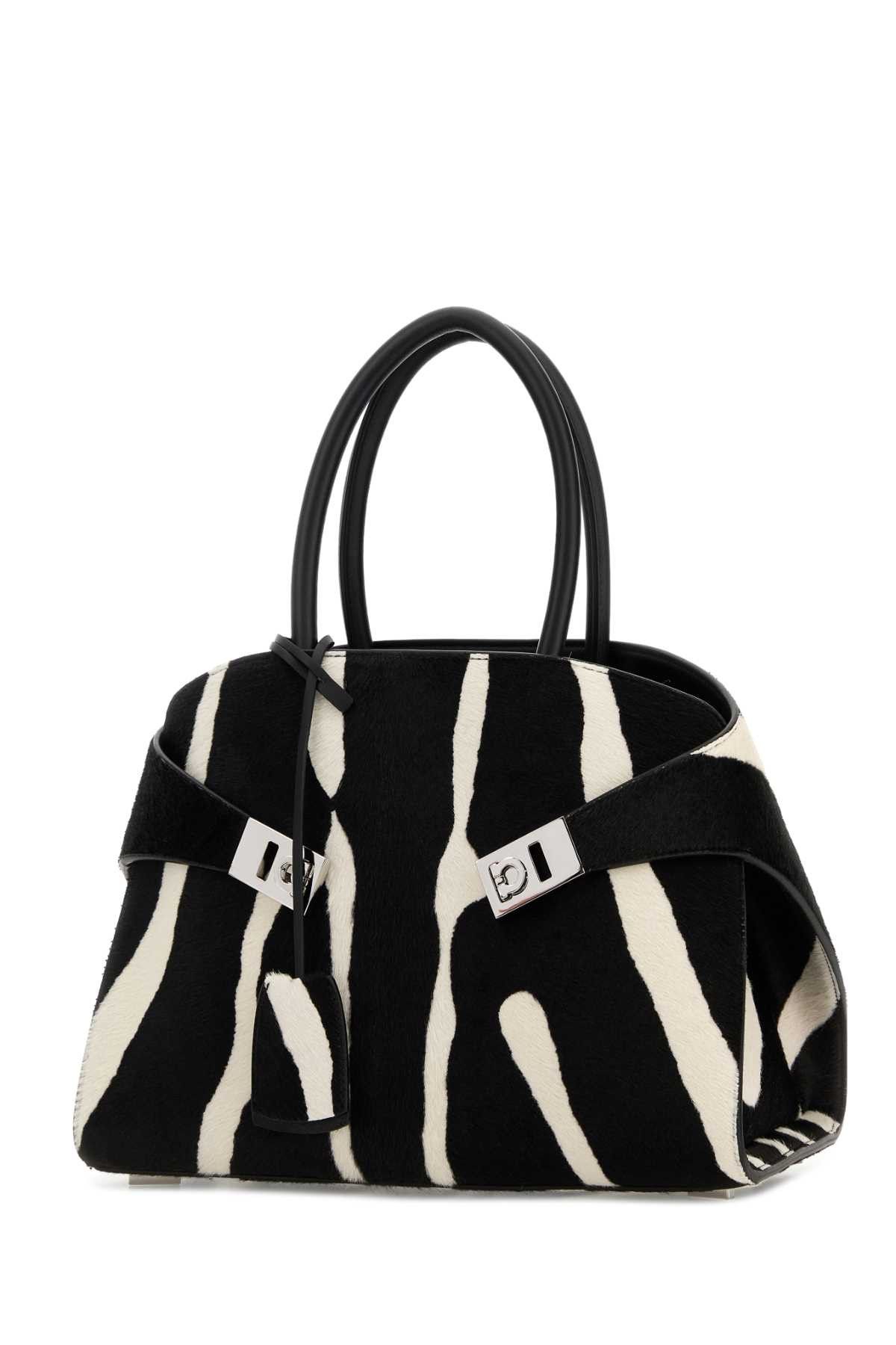Salvatore Ferragamo Printed Calf Hair Small Hug Handbag Size ONE SIZE - 2 Thumbnail