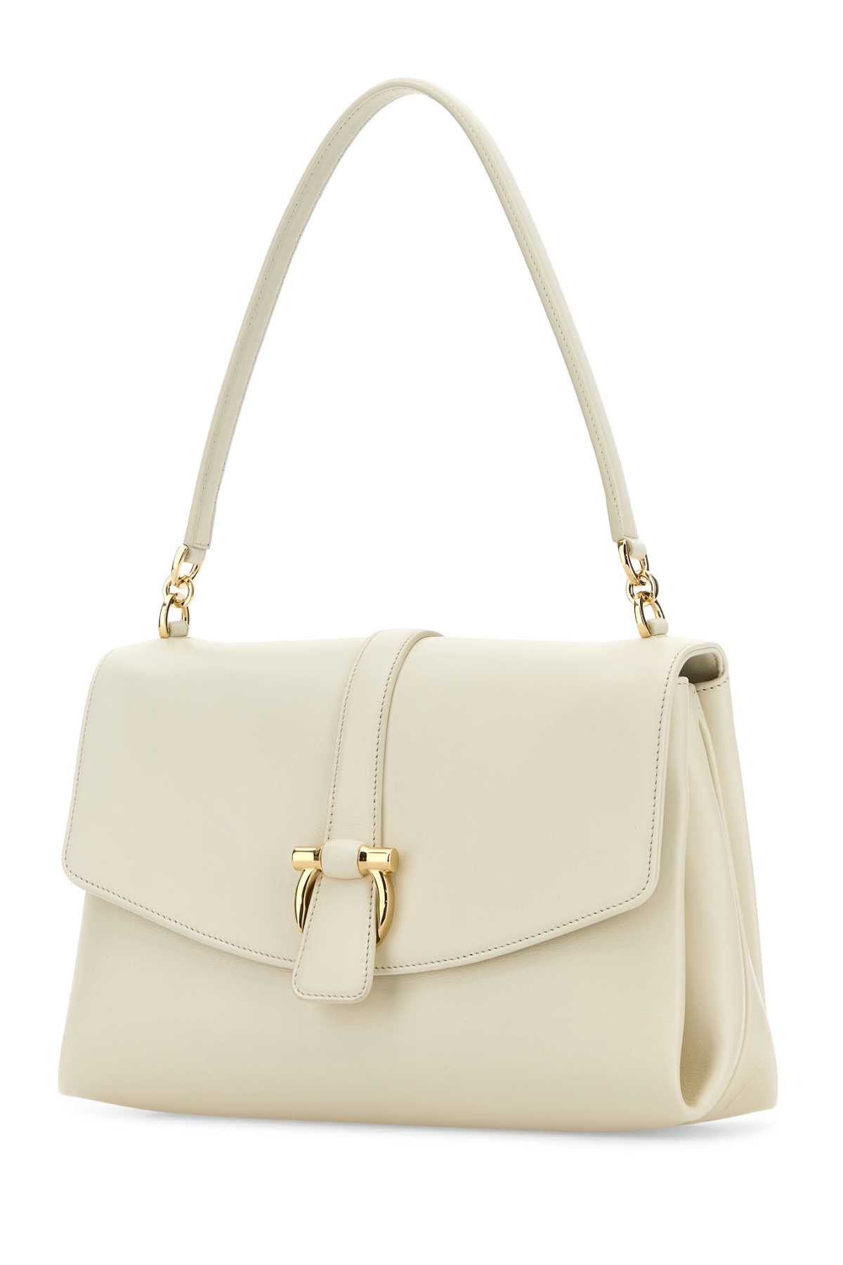 Salvatore Ferragamo Ivory Leather Shoulder Bag Size ONE SIZE - 2 Thumbnail