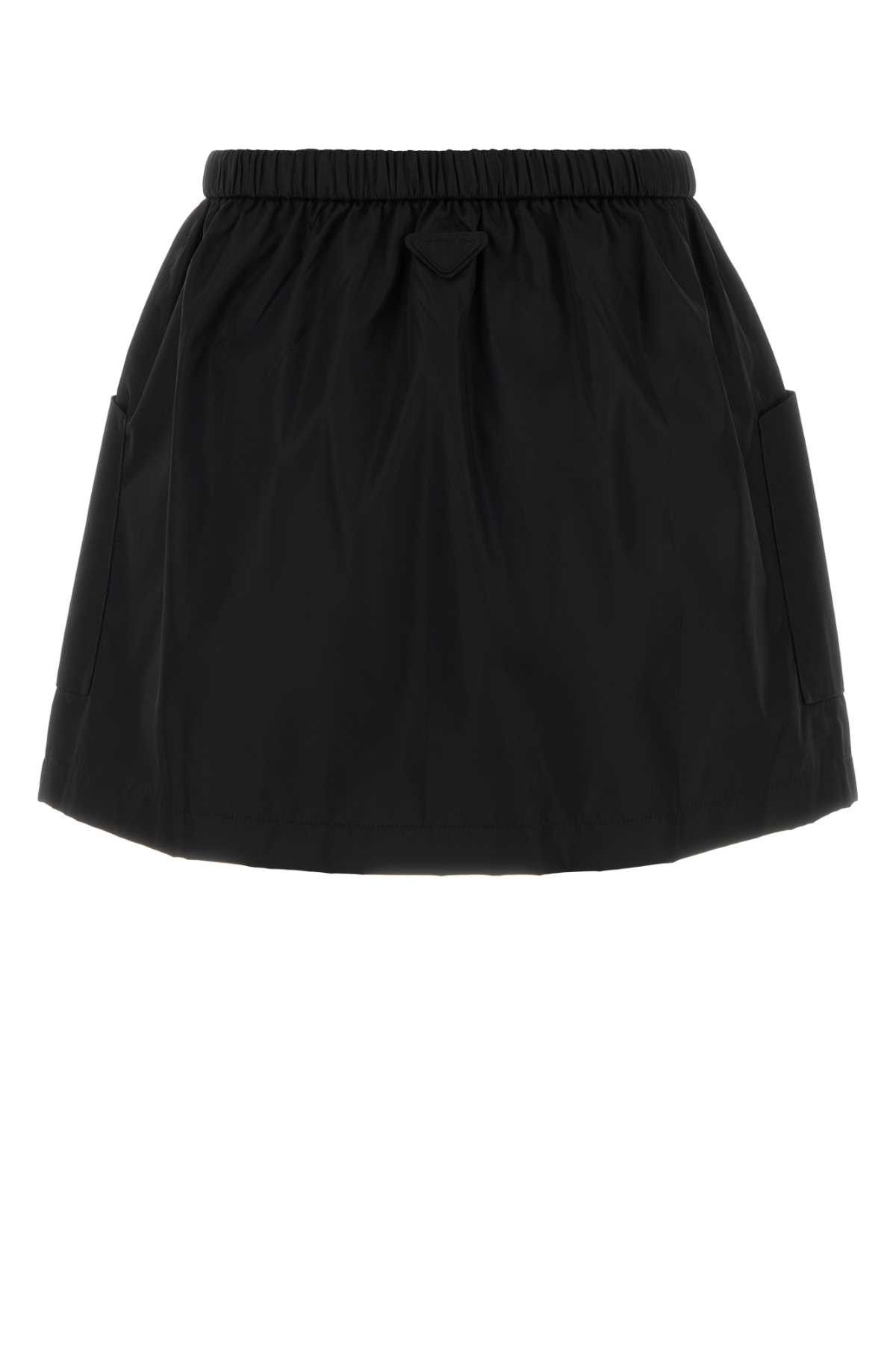 Prada Black Re-Nylon Mini Skirt Size 30" / US 8 / IT 44 - 2 Thumbnail