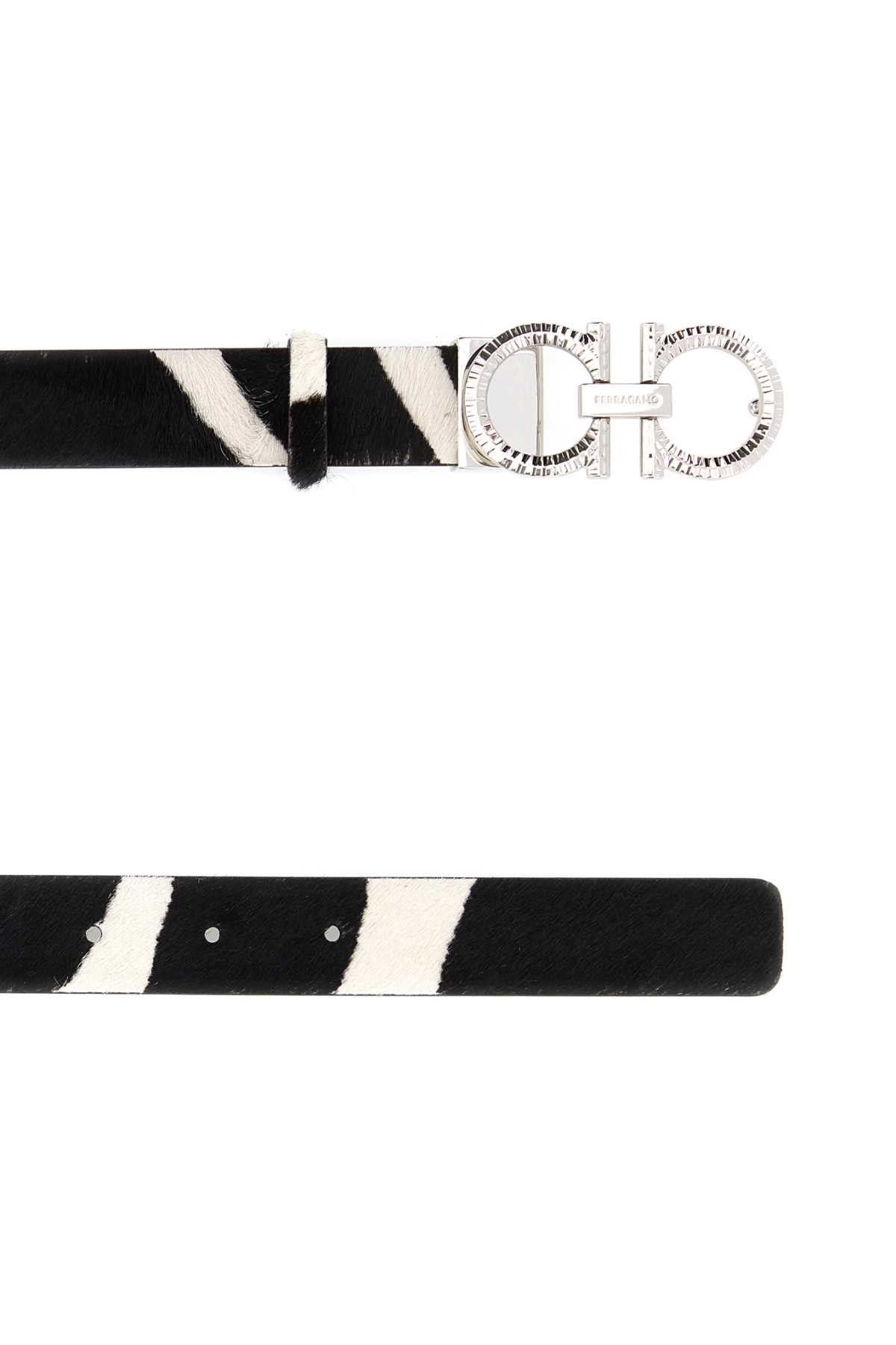 Salvatore Ferragamo Printed Calf Hair Reversible Belt Size ONE SIZE - 2 Thumbnail