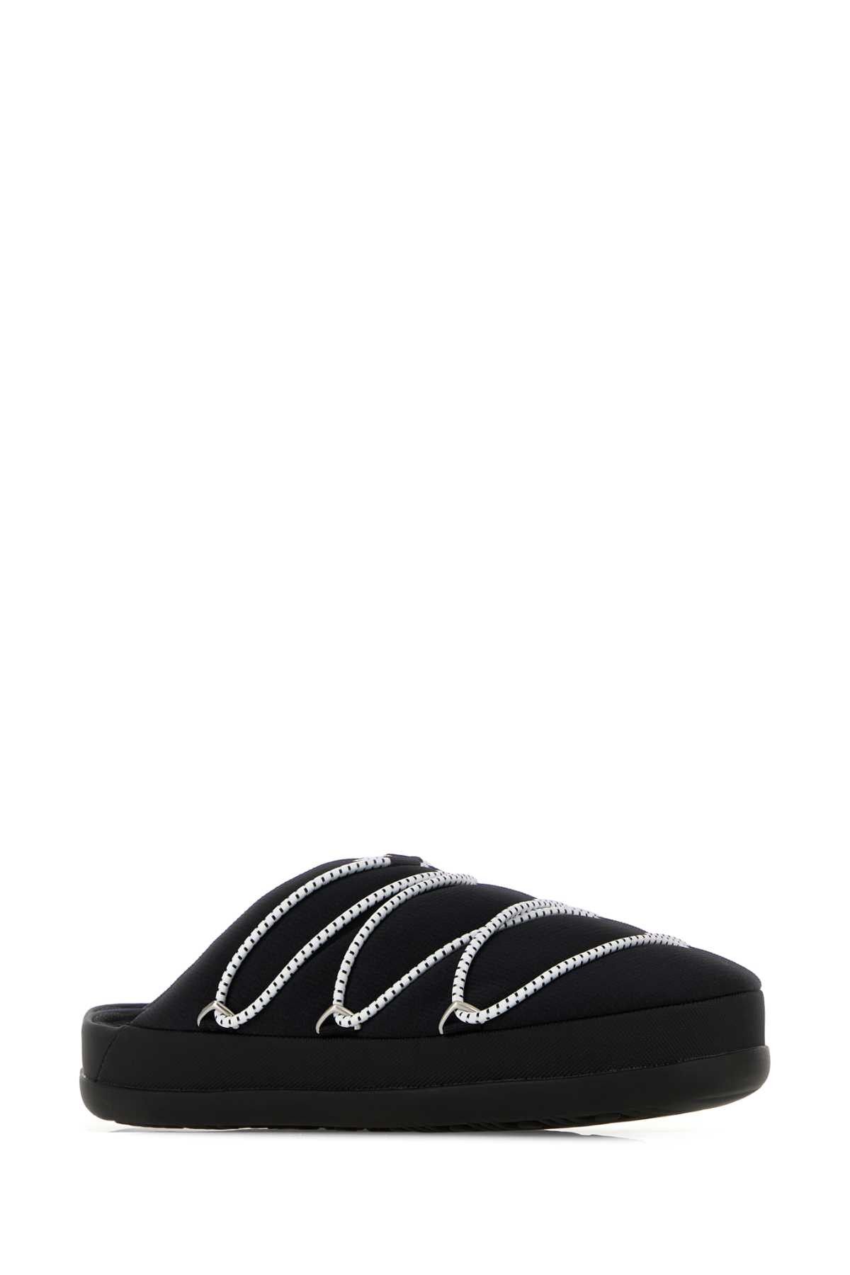 Moon Boot Black Fabric Slippers Size US 9 / IT 39 - 2 Thumbnail