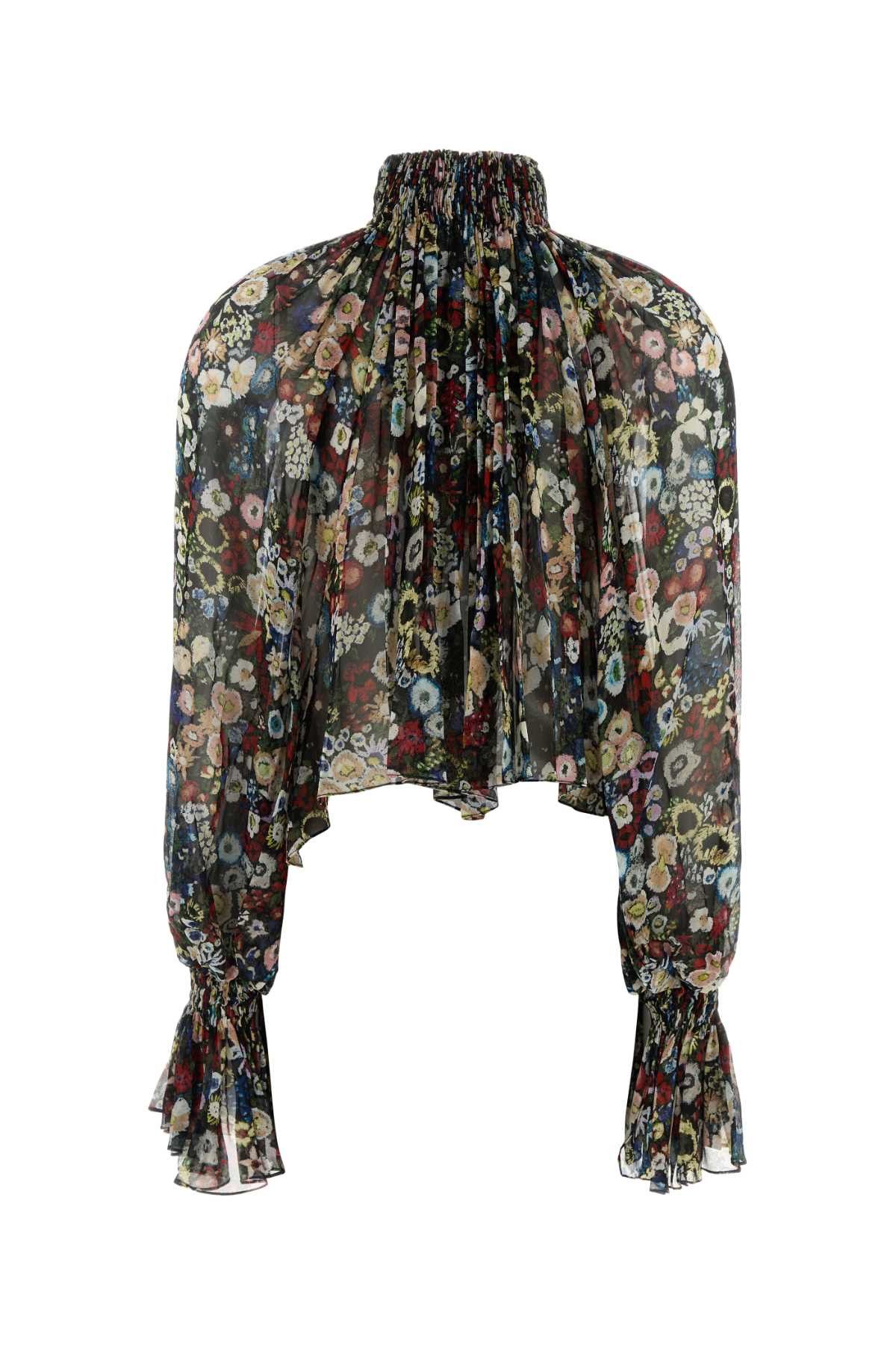 KHAITE Printed Crepe Blouse Size XS / US 0-2 / IT 36-38 - 2 Thumbnail