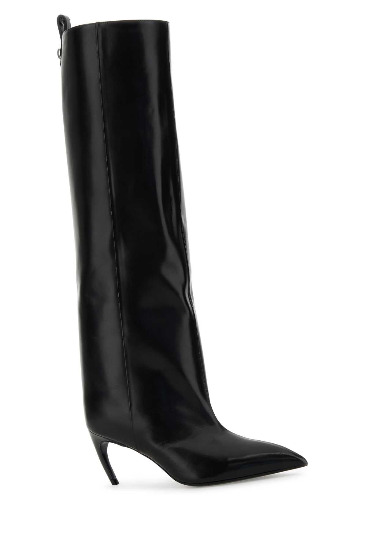 The Attico Black Leather Lea Boots Size US 5 / IT 35 - 2 Thumbnail