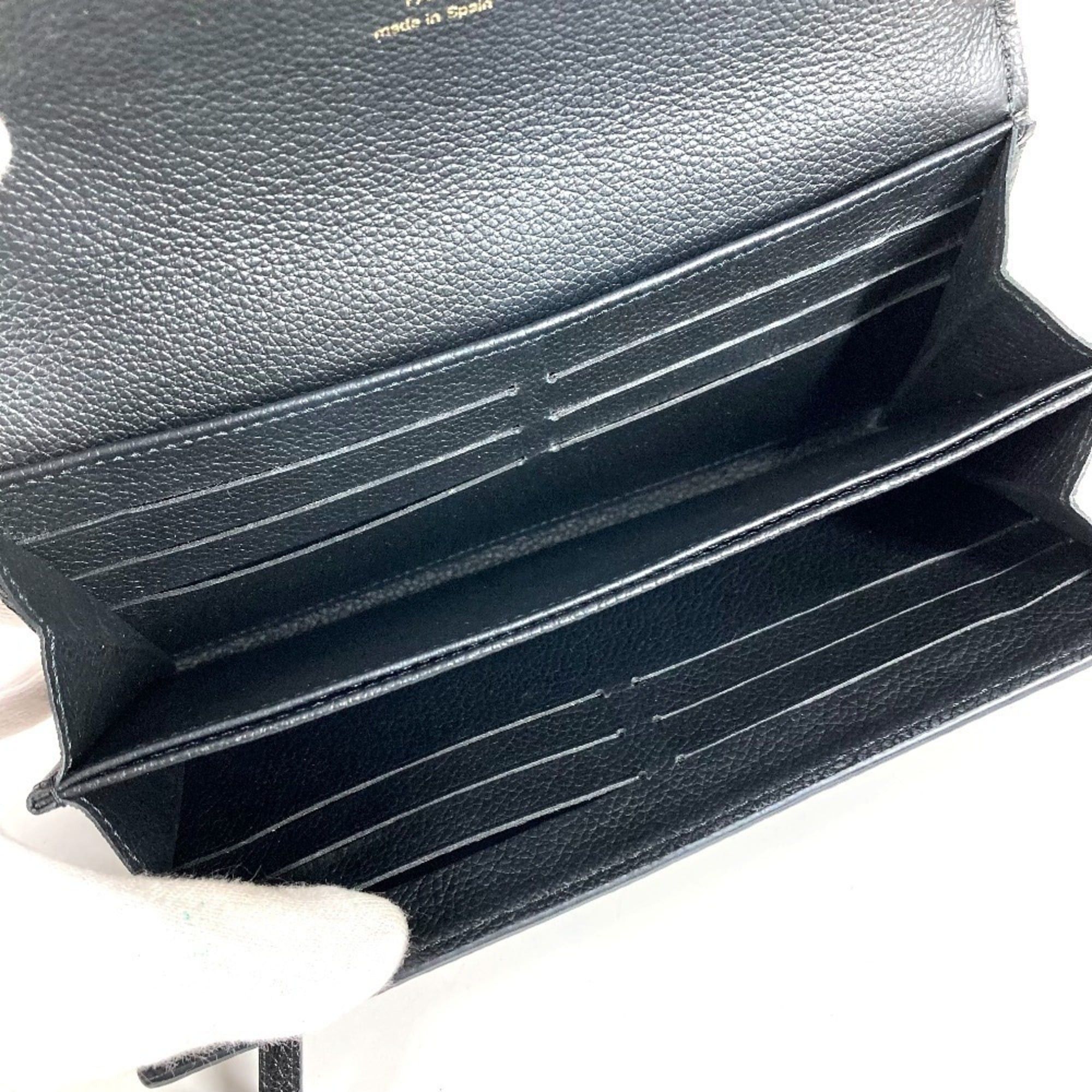 Louis Vuitton LOUIS VUITTON M61833 Monogram Empreinte Portefeuille Pont Neuf Long Wallet, Flap Leather, Men's/Women's, Noir/Black Size ONE SIZE - 10 Thumbnail