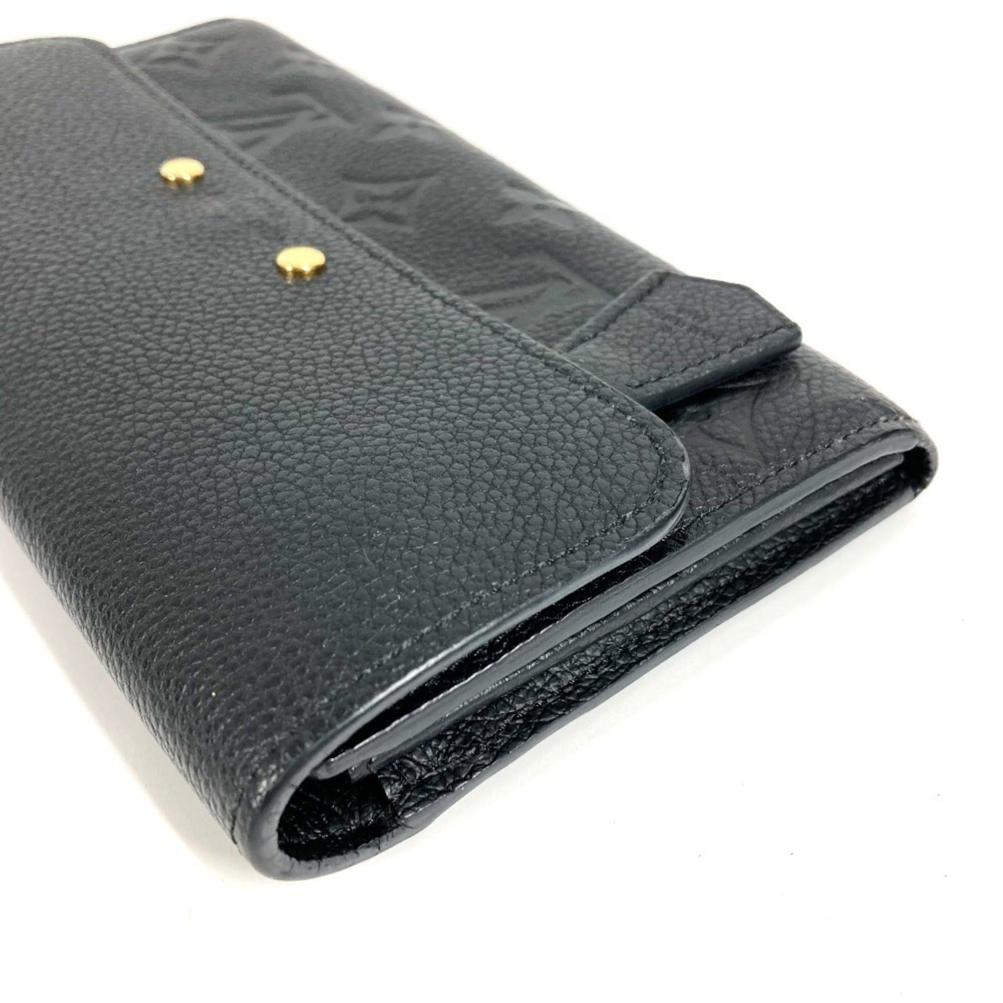 Louis Vuitton LOUIS VUITTON M61833 Monogram Empreinte Portefeuille Pont Neuf Long Wallet, Flap Leather, Men's/Women's, Noir/Black Size ONE SIZE - 4 Thumbnail