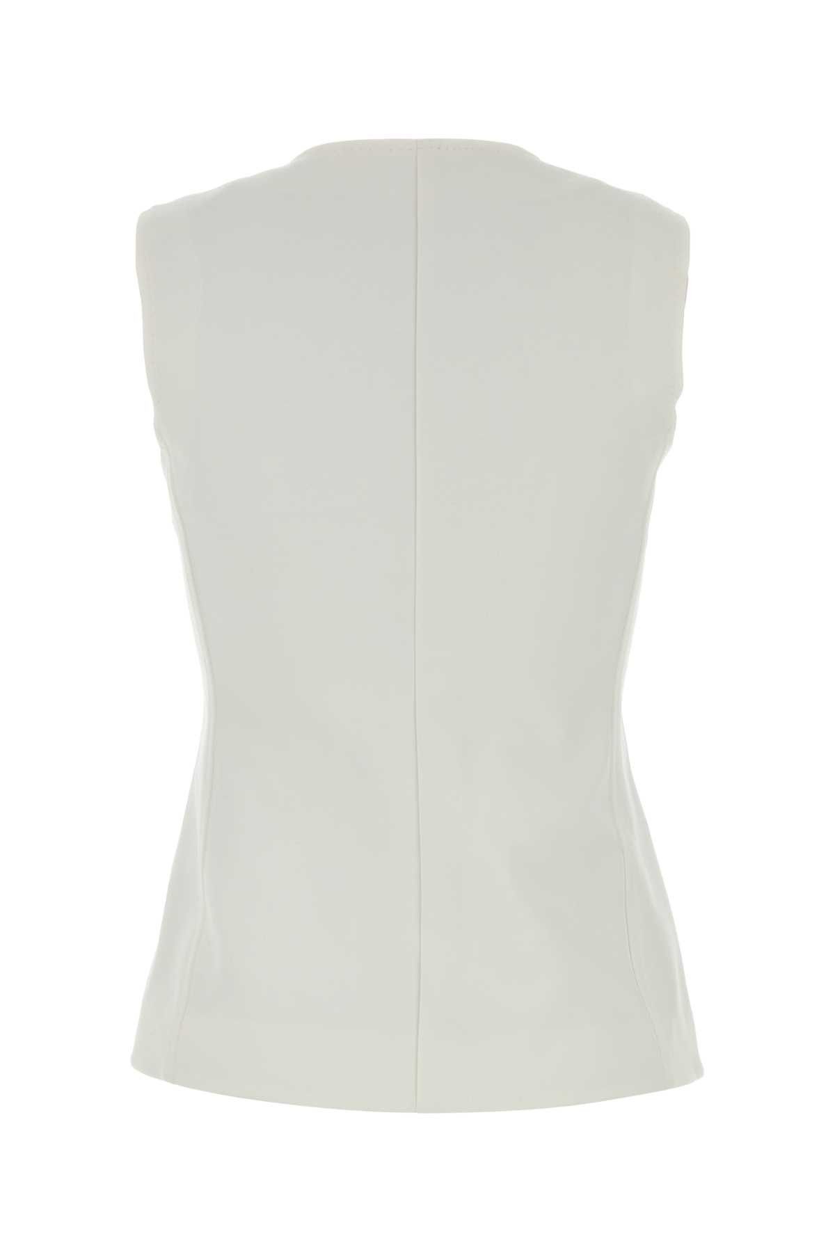 Max Mara White Jersey Fornovo Vest Size S / US 4 / IT 40 - 2 Thumbnail