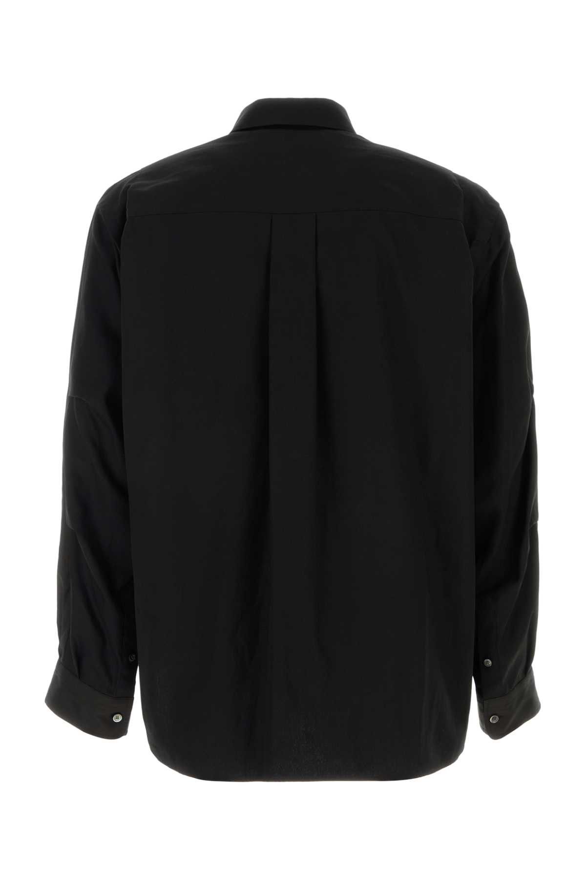 Sacai Black Poplin And Oxford Shirt Size US L / EU 52-54 / 3 - 2 Thumbnail
