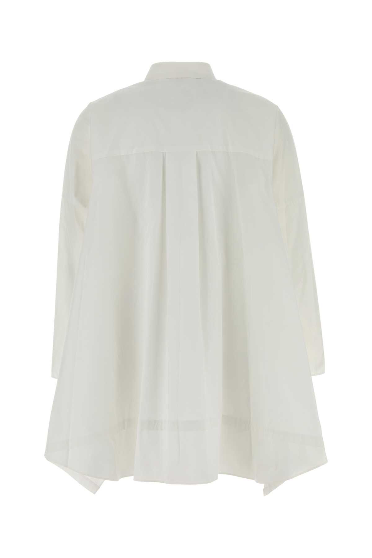 Sacai White Poplin Shirt Size M / US 6-8 / IT 42-44 - 2 Thumbnail