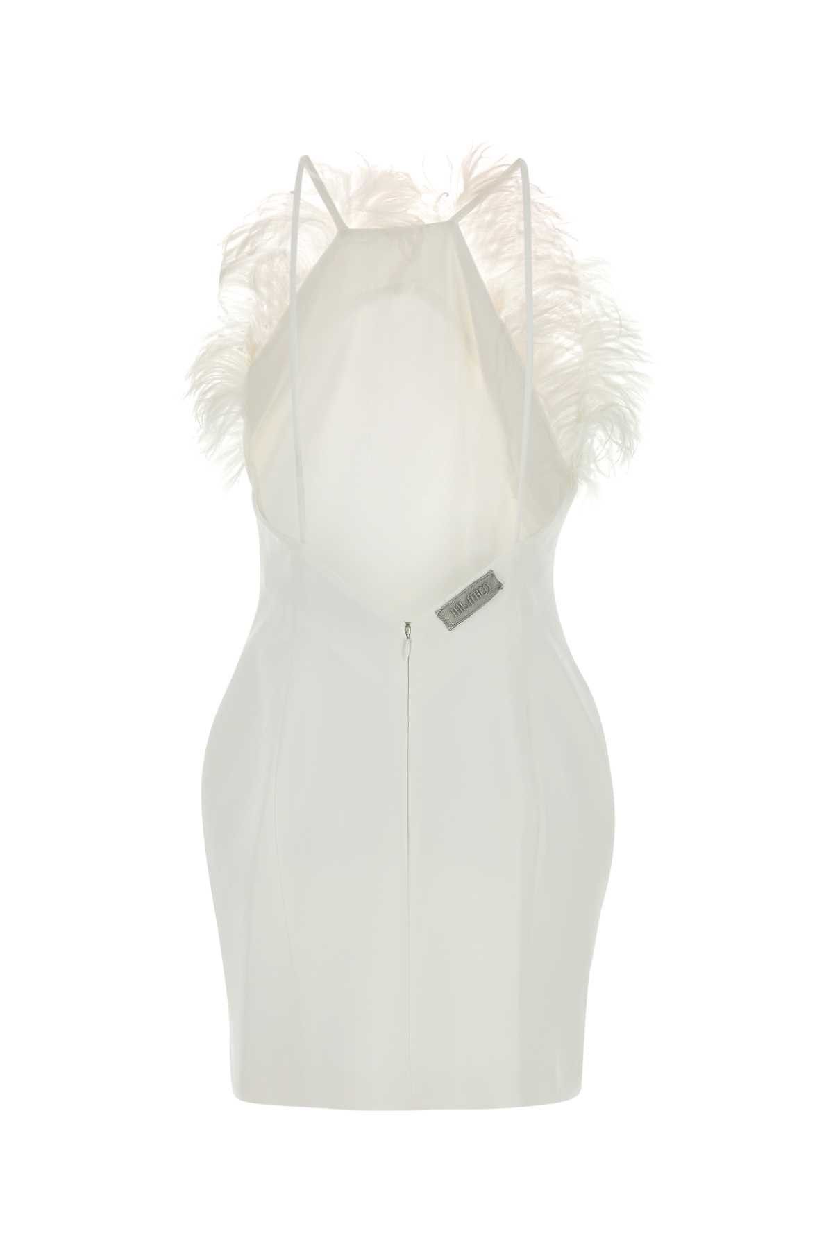 The Attico White Stretch Cady Mini Dress Size S / US 4 / IT 40 - 2 Thumbnail