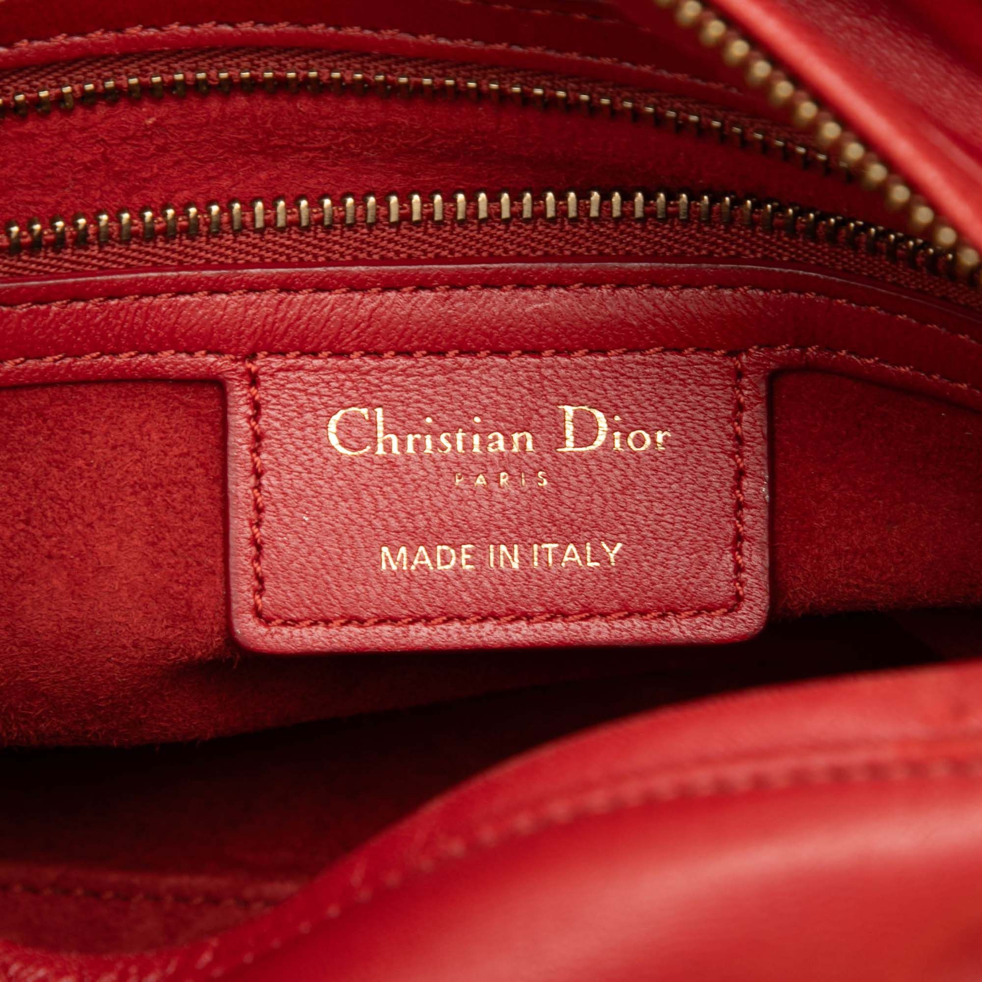 Dior Dior Medium Lambskin Cannage Studded Supple Lady Dior Size ONE SIZE - 5 Thumbnail