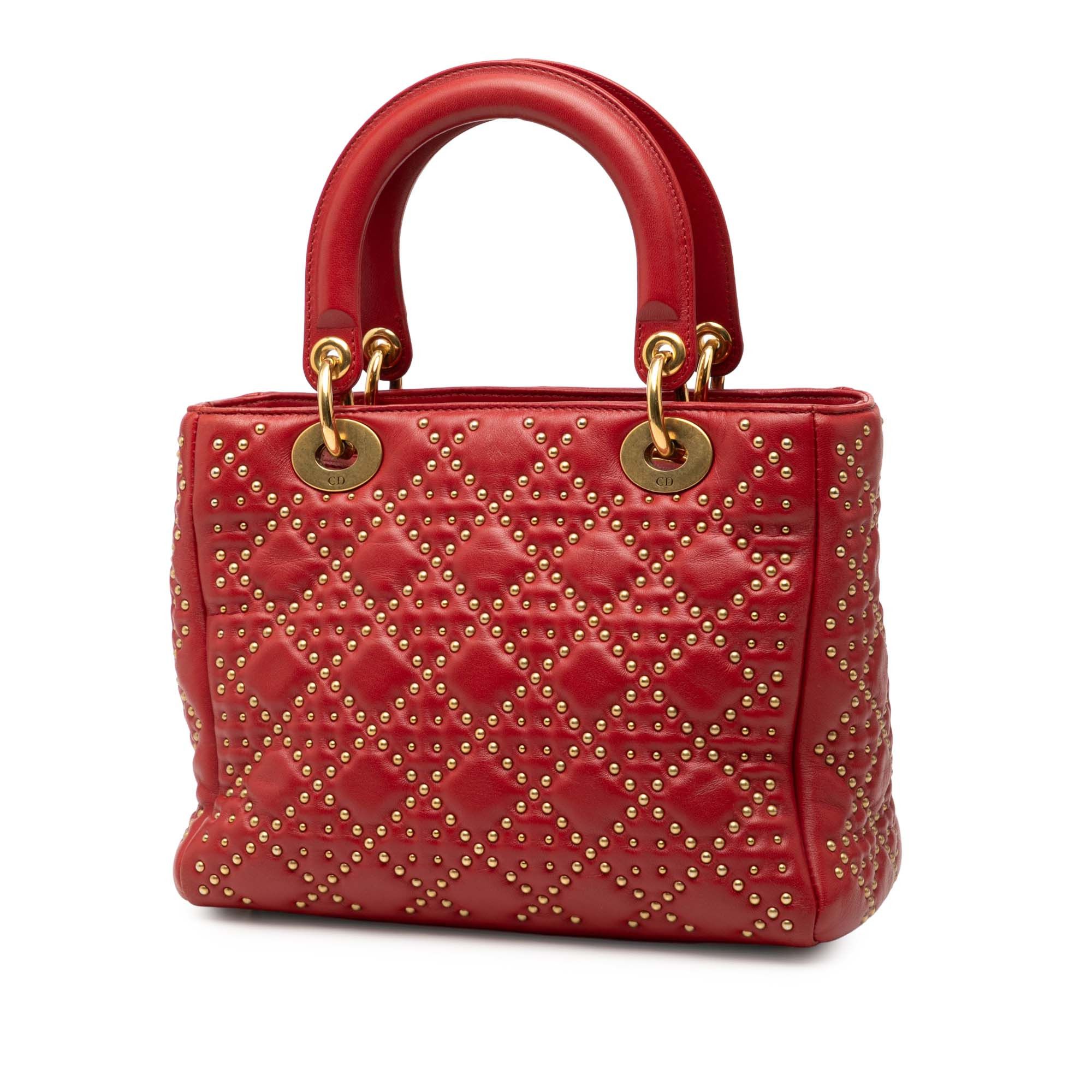 Dior Dior Medium Lambskin Cannage Studded Supple Lady Dior Size ONE SIZE - 2 Thumbnail