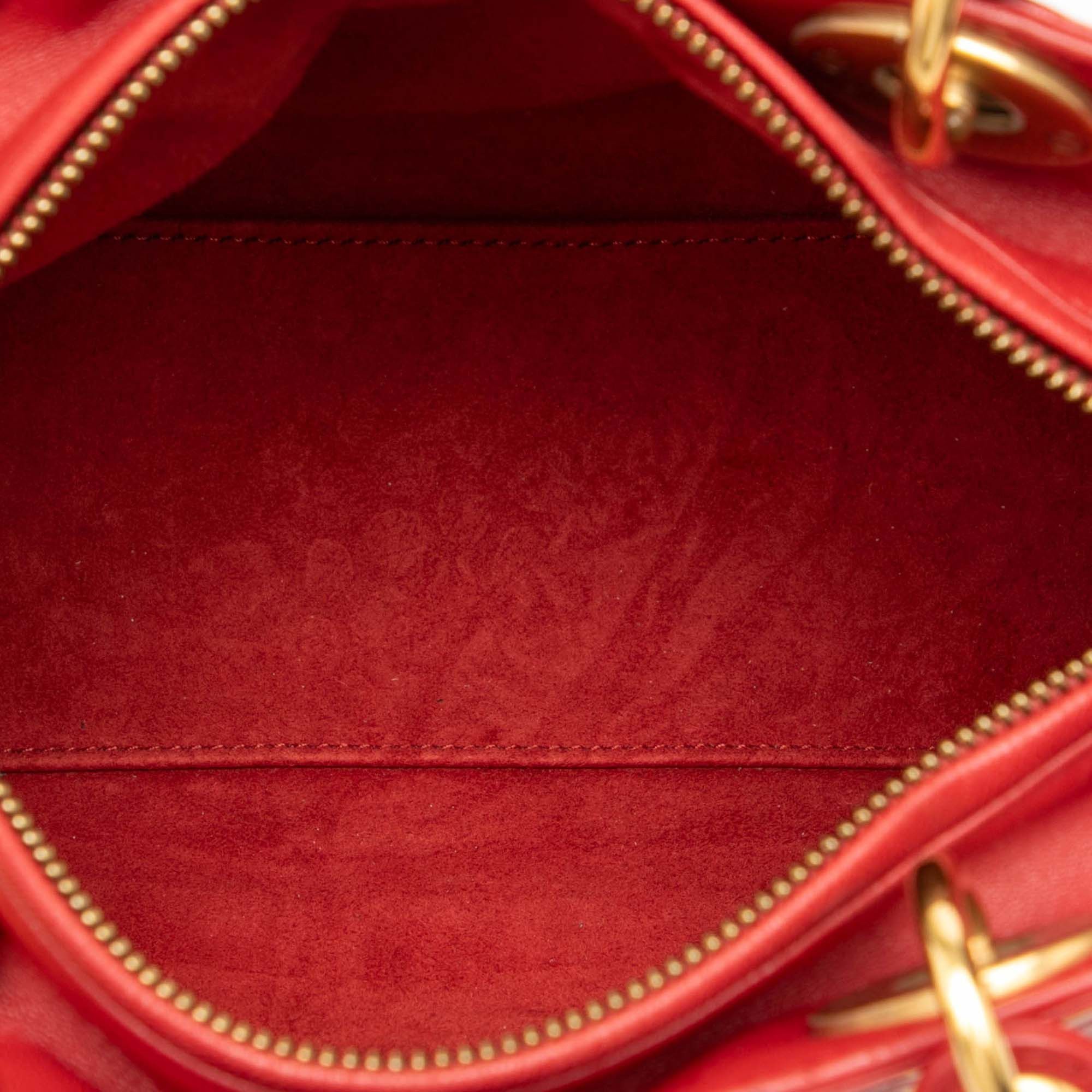 Dior Dior Medium Lambskin Cannage Studded Supple Lady Dior Size ONE SIZE - 4 Thumbnail
