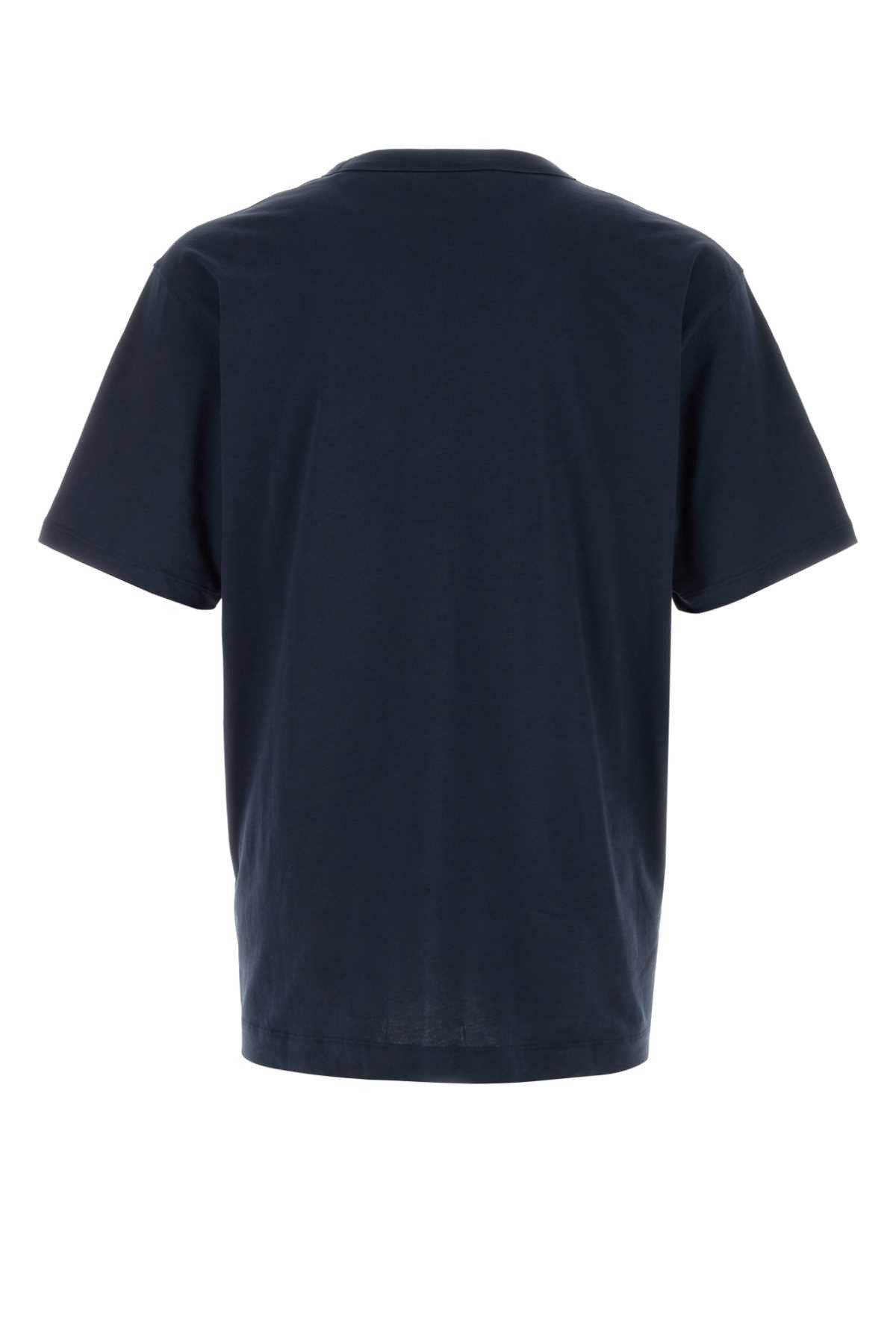 Dries Van Noten Midnight Blue Cotton Heer T-Shirt Size US M / EU 48-50 / 2 - 2 Thumbnail