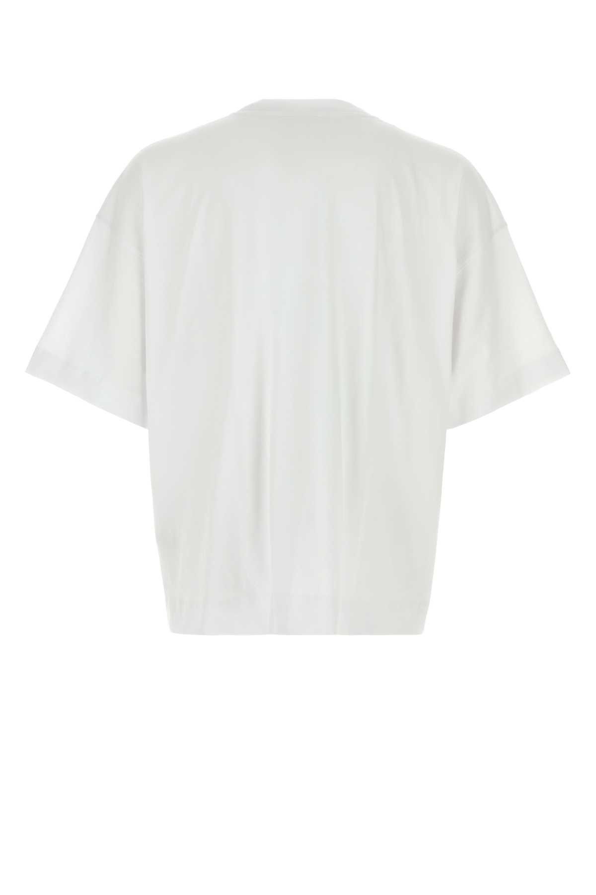 Dries Van Noten White Cotton Heno Oversize T-Shirt Size US L / EU 52-54 / 3 - 2 Thumbnail
