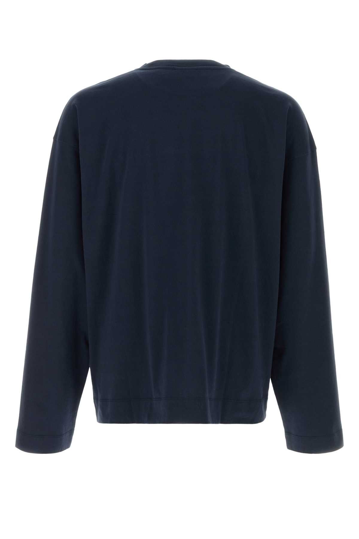 Dries Van Noten Midnight Blue Cotton Hegland T-Shirt Size US L / EU 52-54 / 3 - 2 Thumbnail