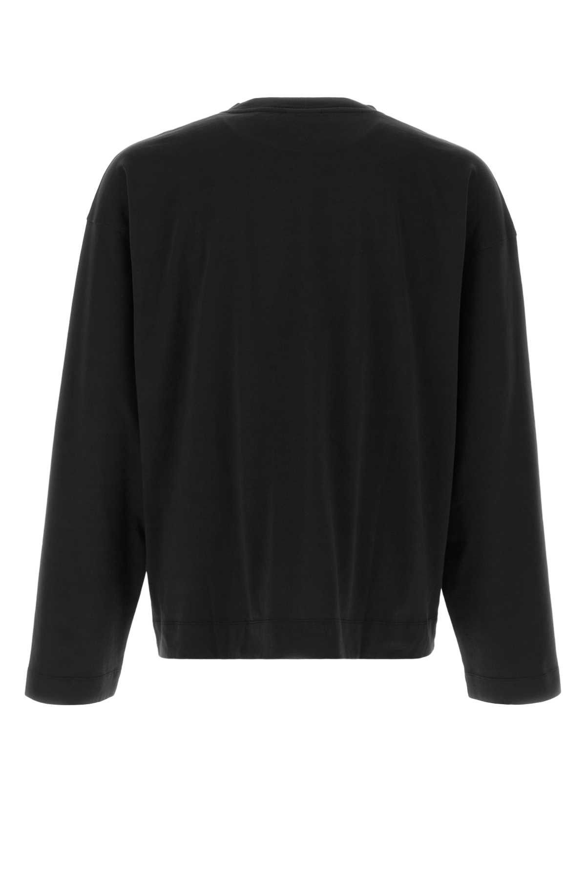 Dries Van Noten Black Cotton Hegland T-Shirt Size US M / EU 48-50 / 2 - 2 Thumbnail