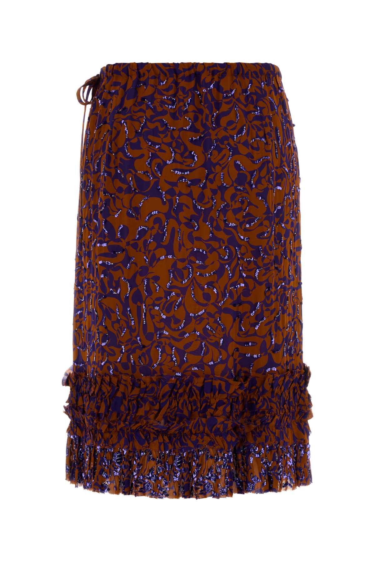 Dries Van Noten Printed Viscose Scotts Skirt Size 26" / US 2 / IT 38 - 2 Thumbnail