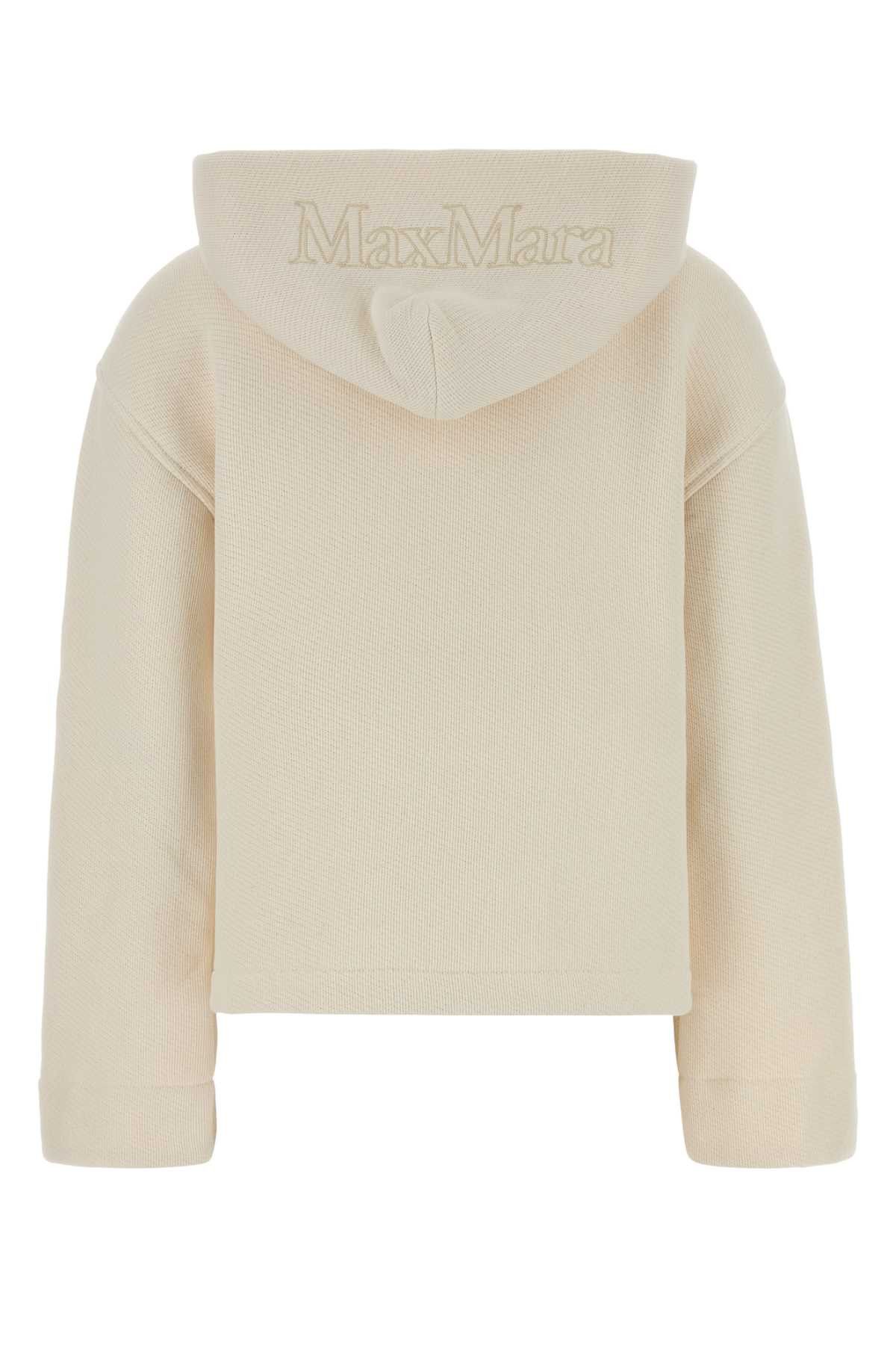 Max Mara Ivory Cotton Blend Pere Sweatshirt Size XS / US 0-2 / IT 36-38 - 2 Thumbnail