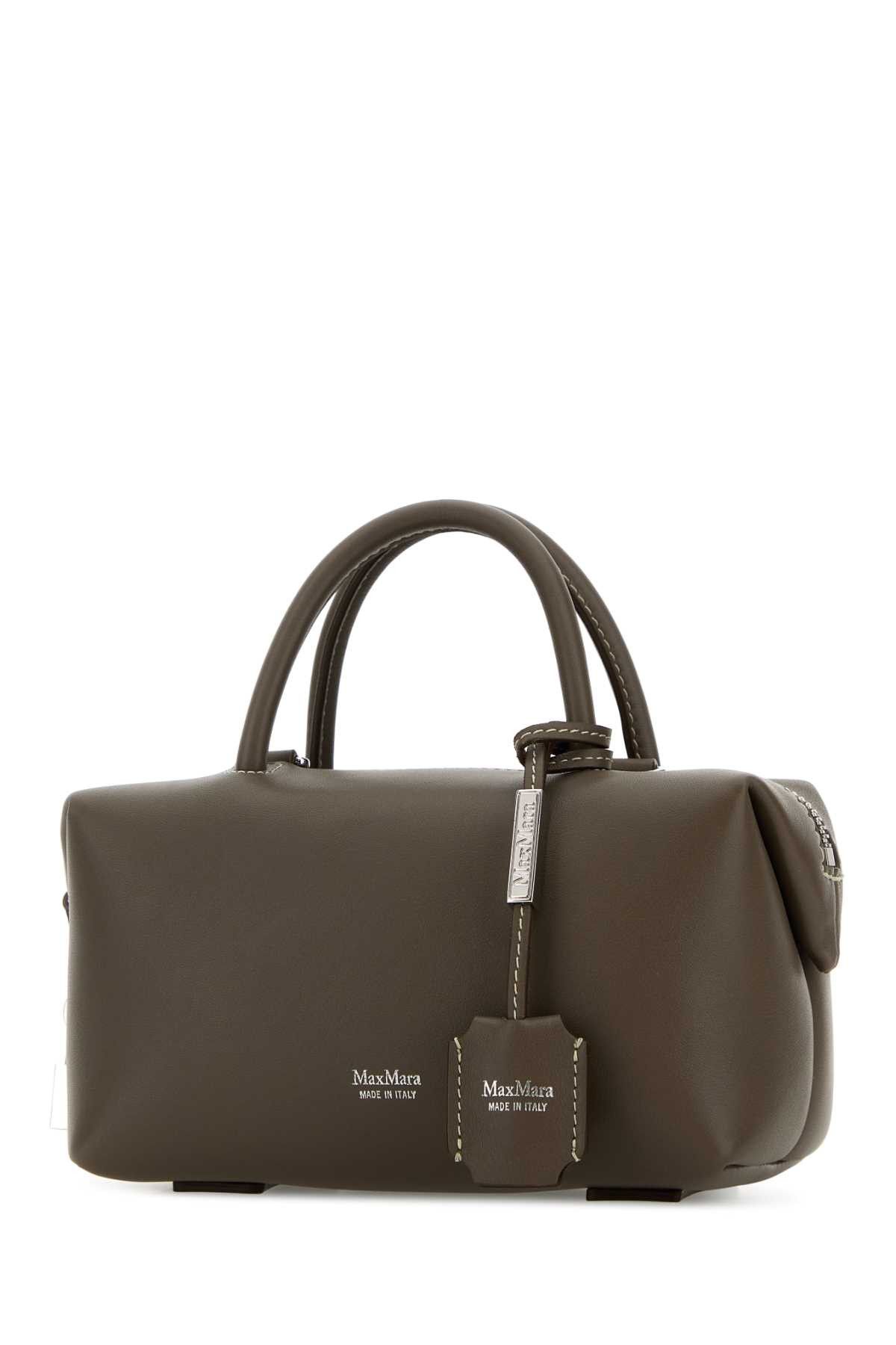 Max Mara Mud Leather Holdalls Handbag Size ONE SIZE - 2 Thumbnail
