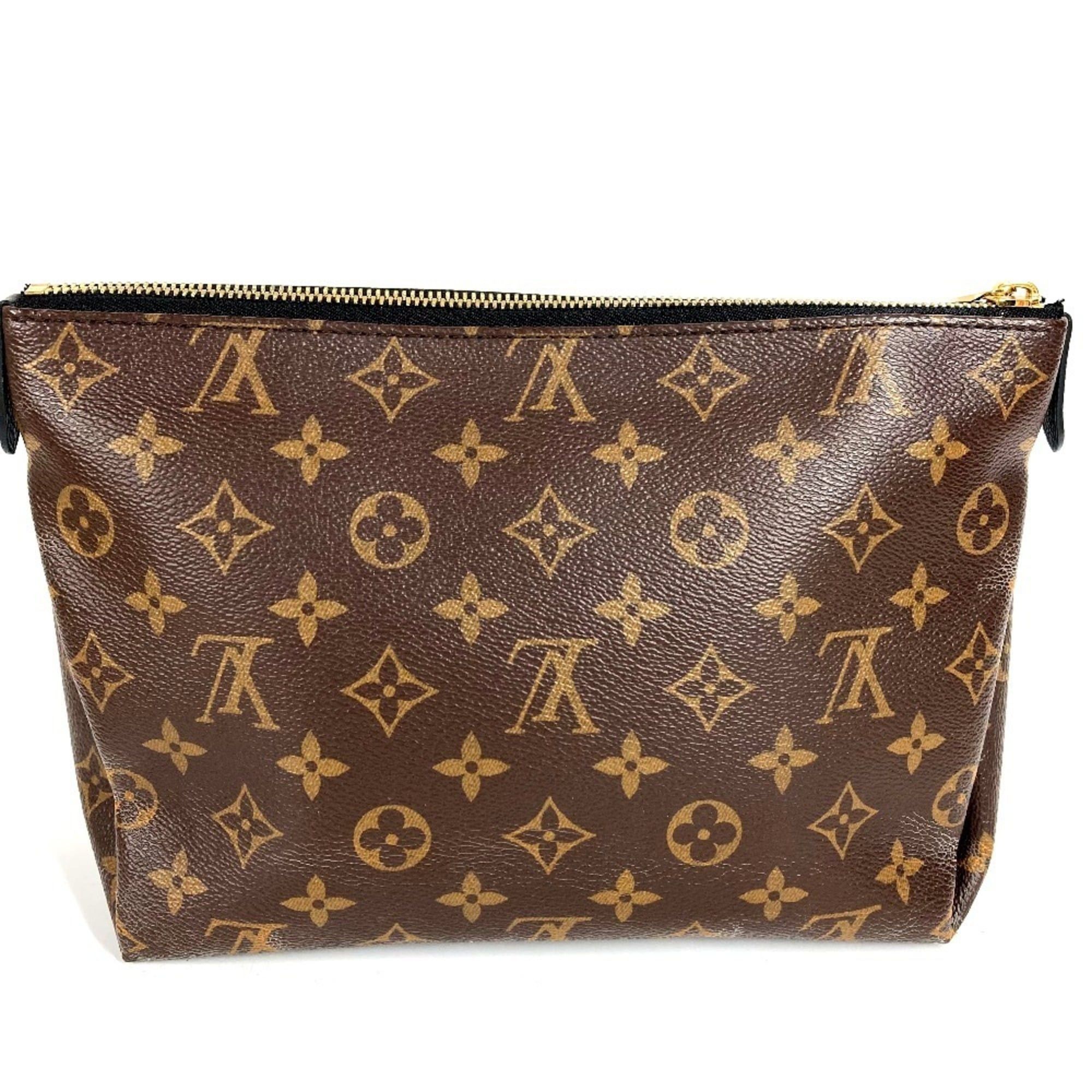 LOUIS VUITTON M64124 Monogram Pallas Beauty Case, Makeup Pouch, Clutch Bag, Canvas, Men's and Women's, Brown