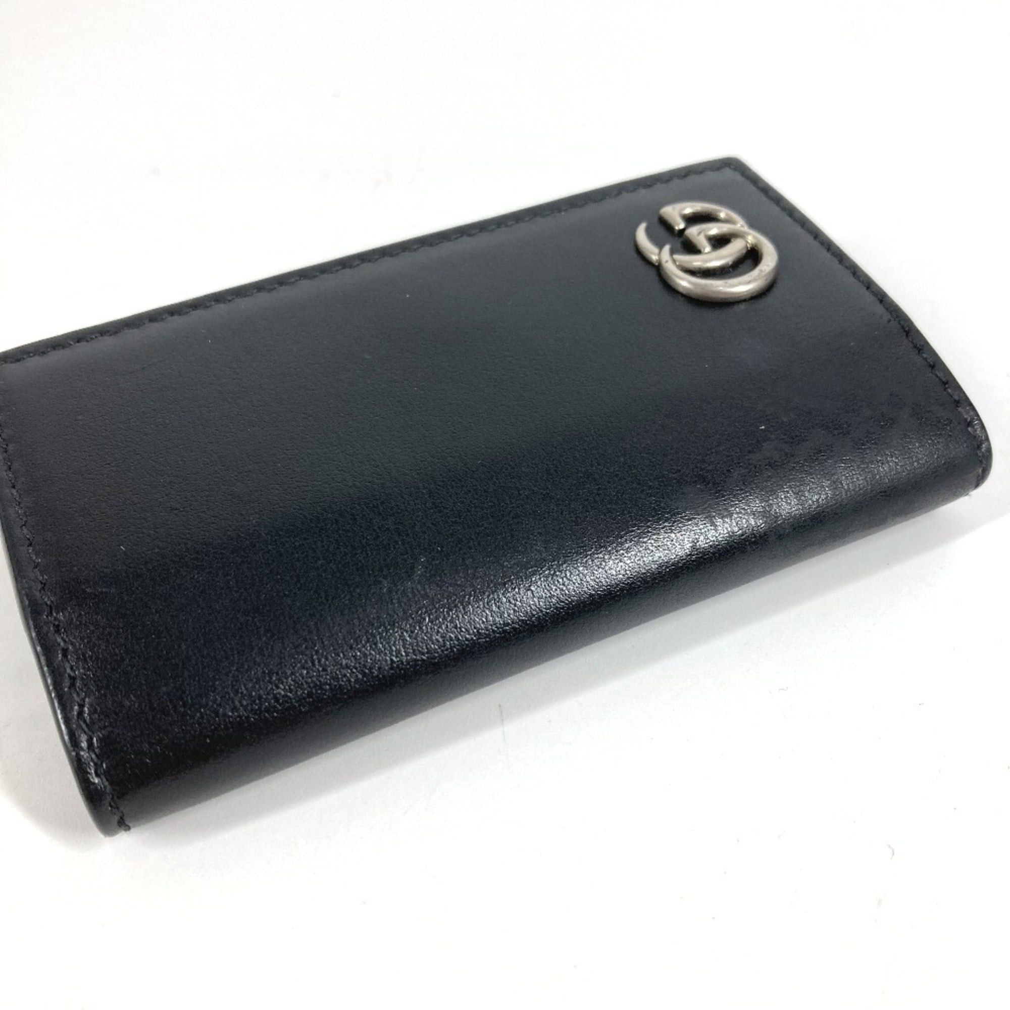 Gucci GUCCI GG Marmont Logo 6-Piece Key Ring Case, Leather, Black, Men's and Women's Size ONE SIZE - 5 Thumbnail